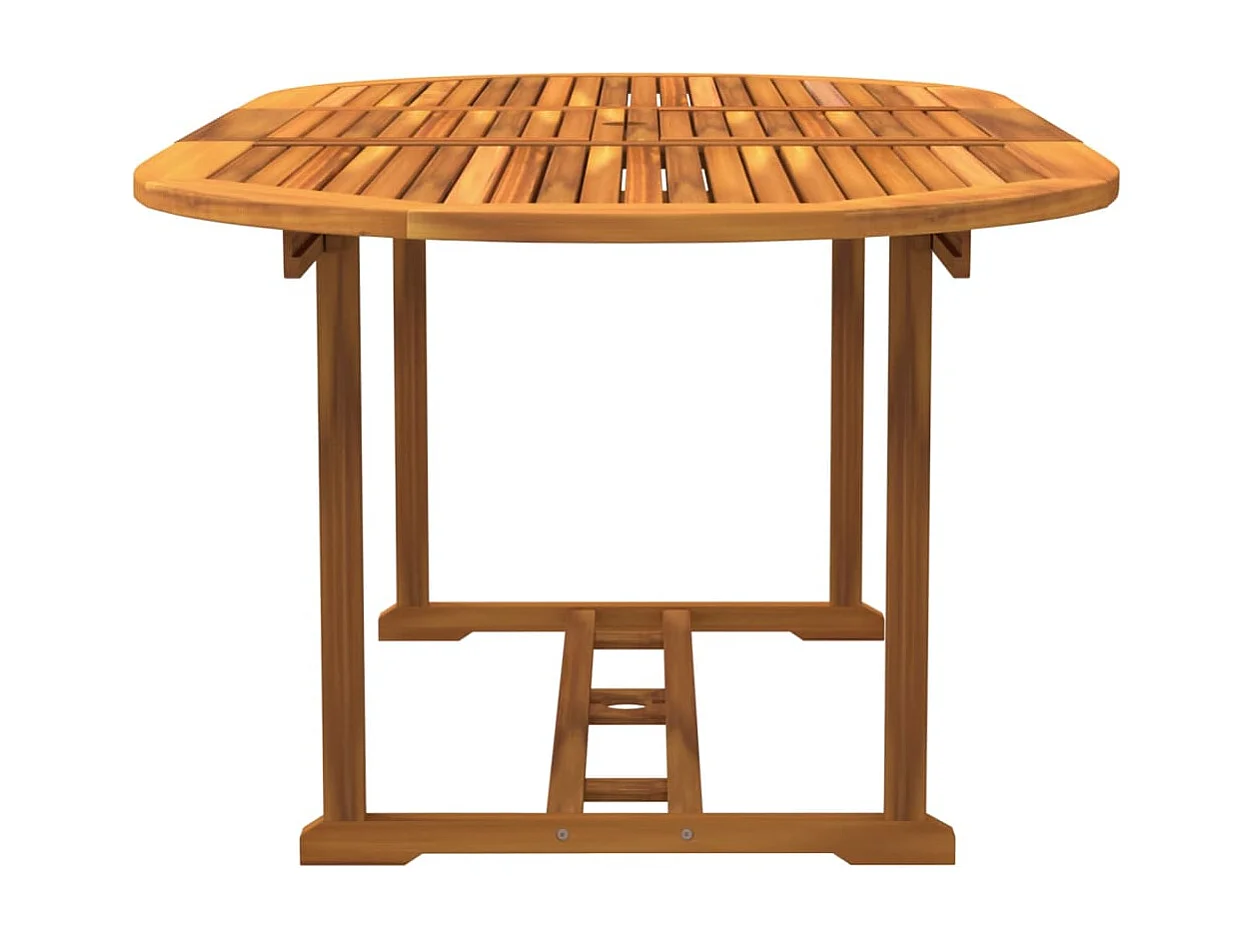 Set Pranzo da Giardino 5pz Legno Massello di Acacia e Textilene