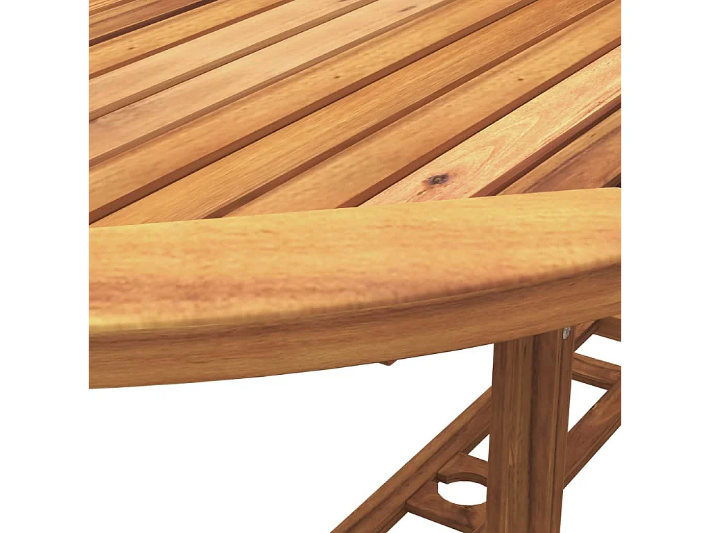 Set Pranzo da Giardino 5pz Legno Massello di Acacia e Textilene