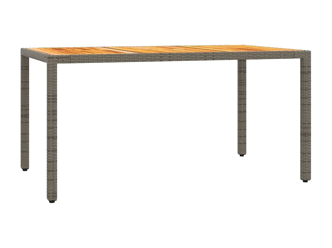 Ensemble à manger de jardin et coussins 7 pcs gris rotin