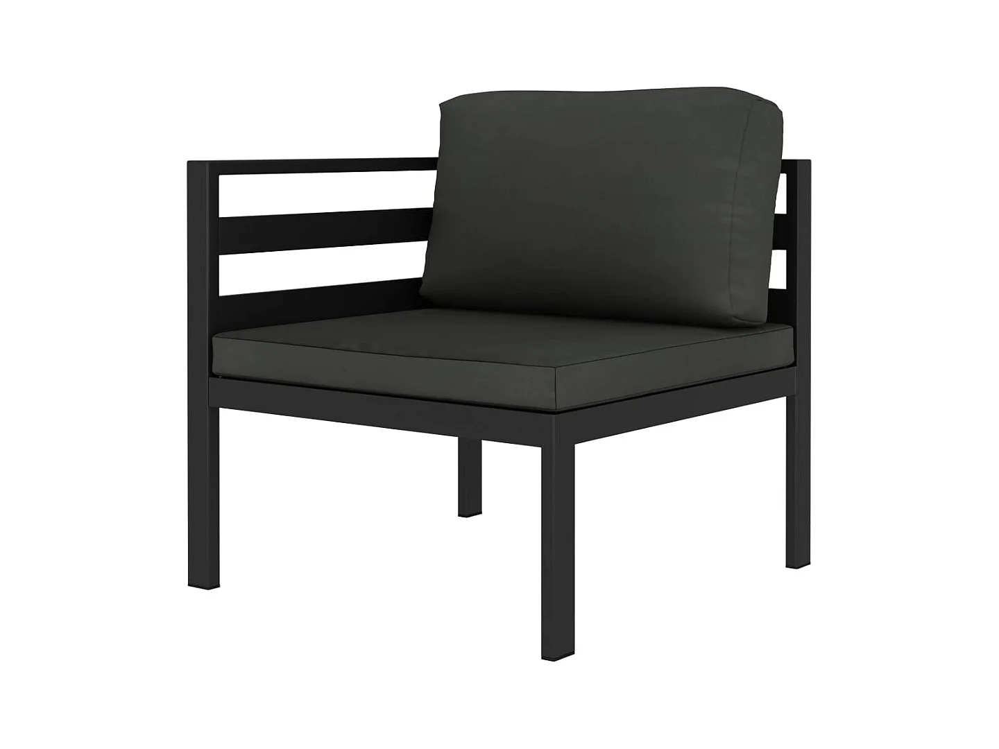 Salon de jardin 9 pcs avec coussins Aluminium Anthracite