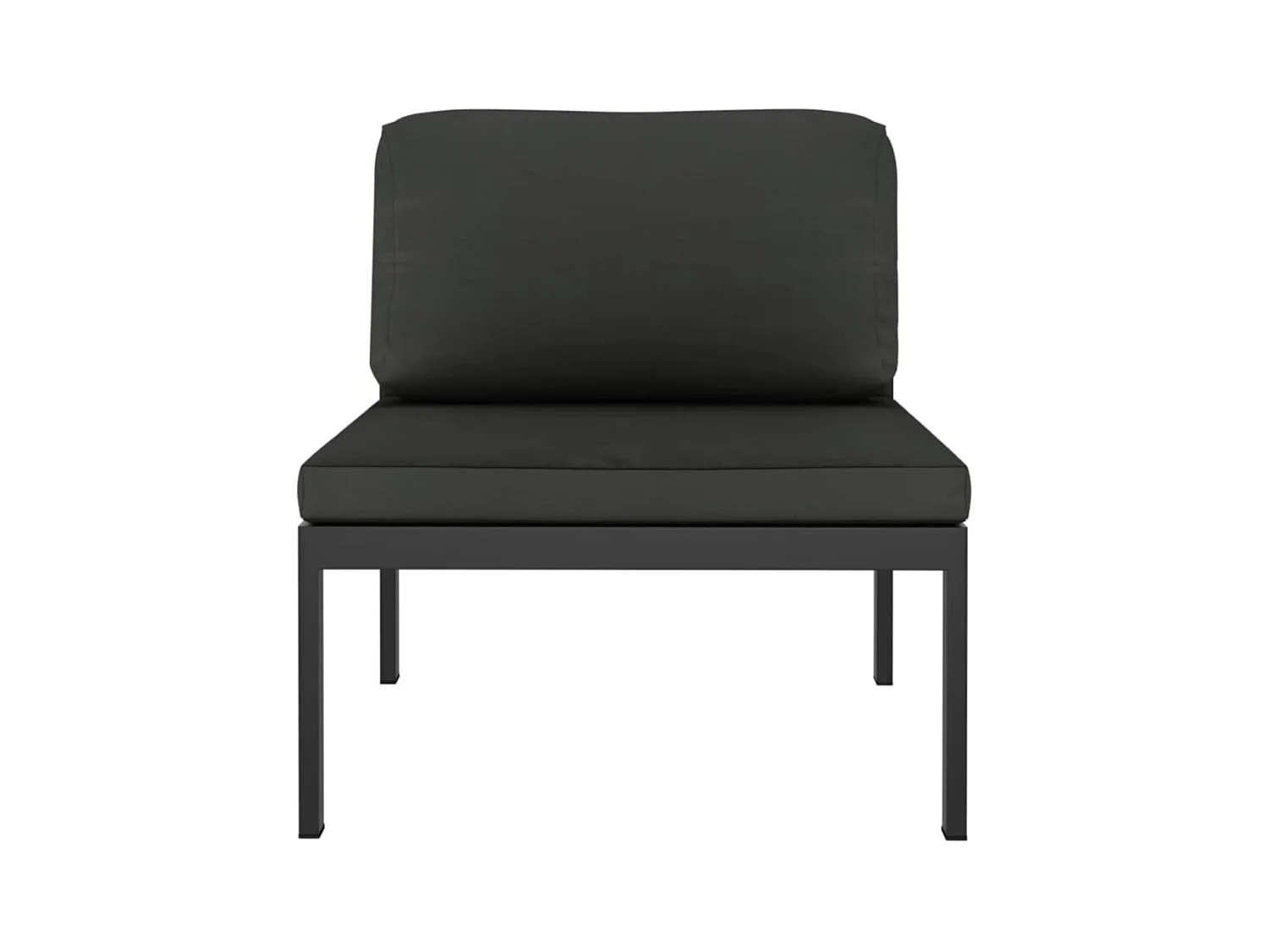 Salon de jardin 9 pcs avec coussins Aluminium Anthracite