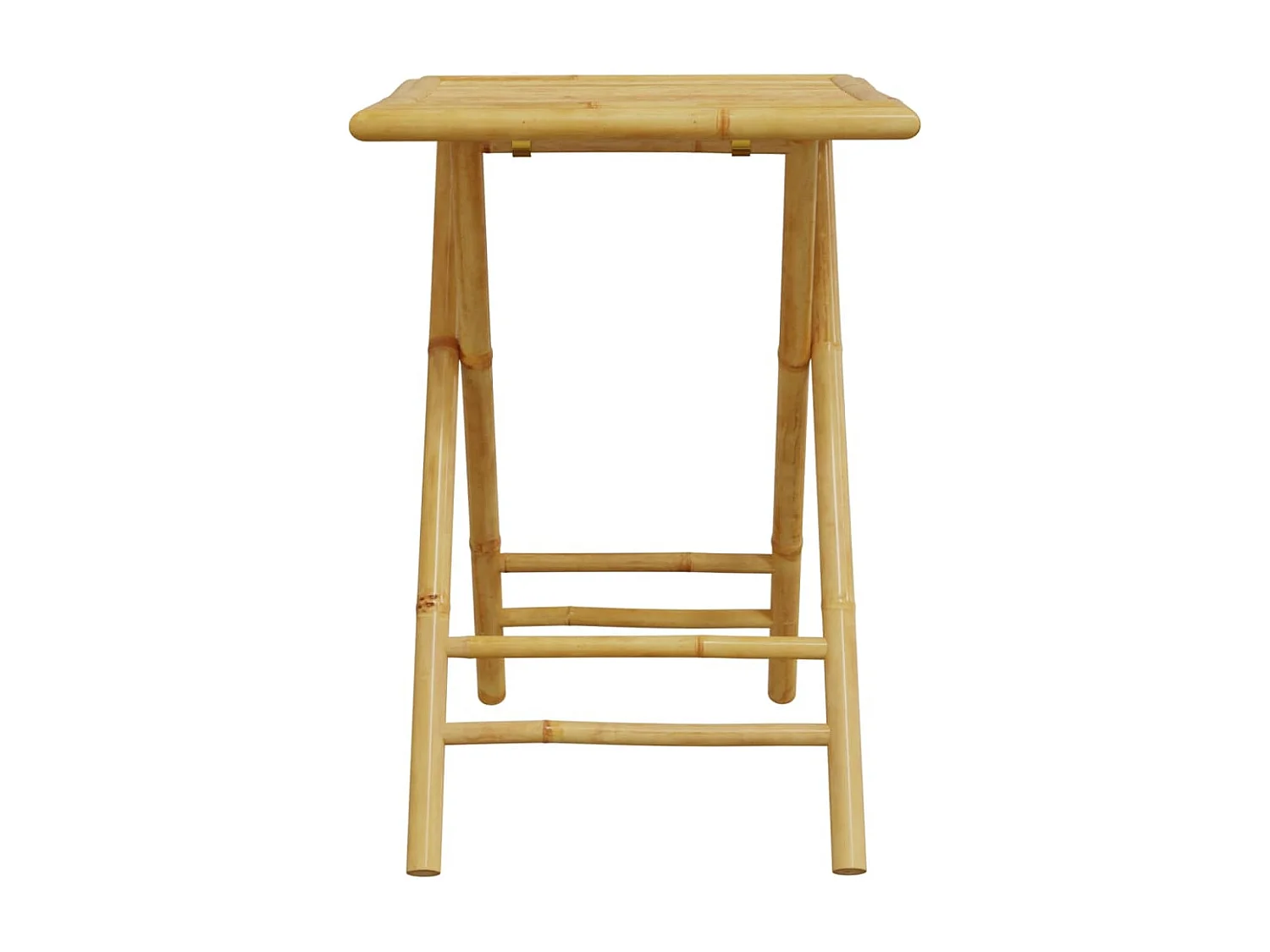 Ensemble de bistro pliante 3 pcs et coussins blanc crème bambou