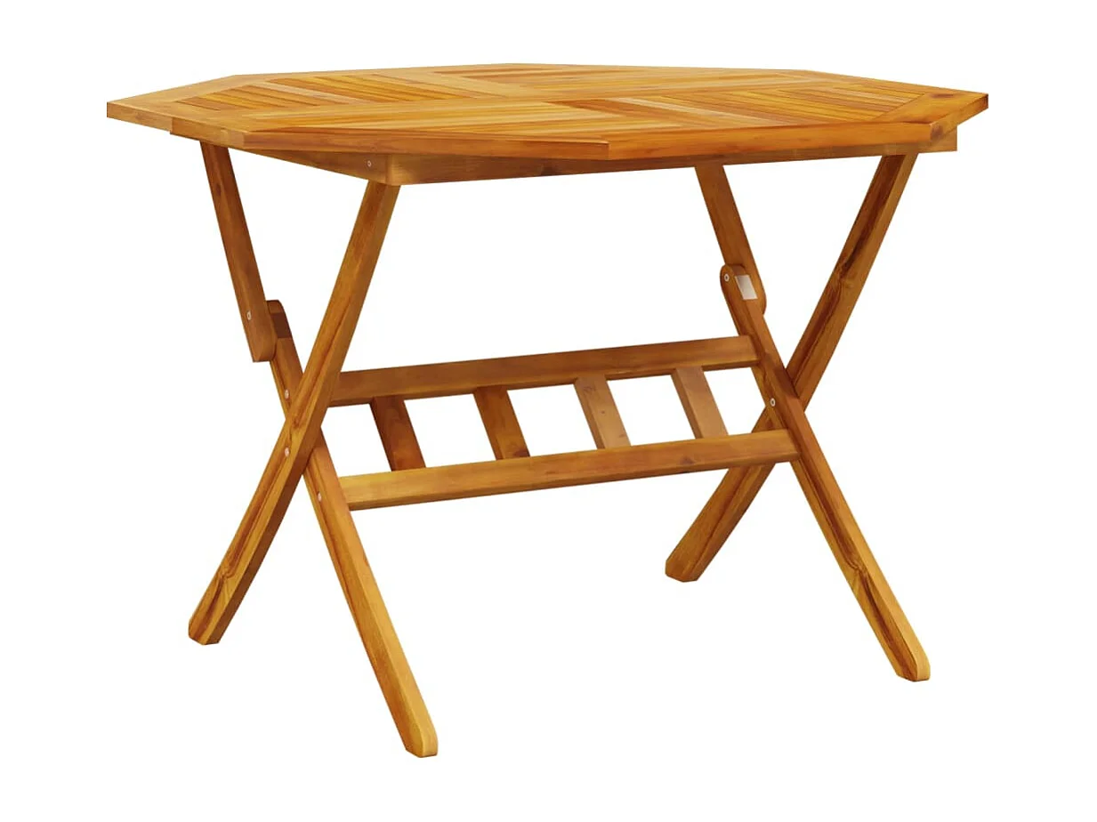 Ensemble à manger de jardin pliable 5 pcs bois massif d’acacia