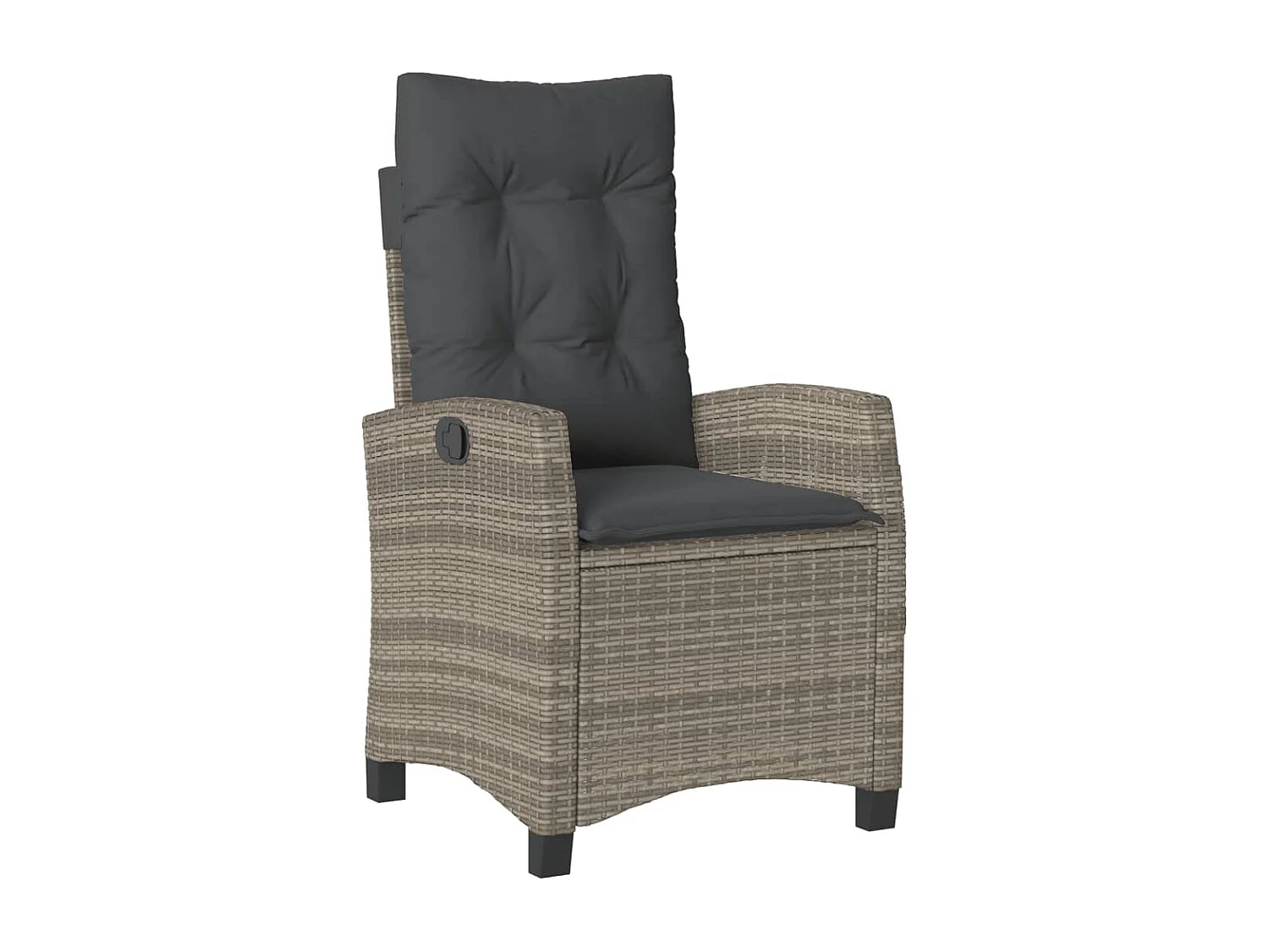 5-delige Tuinset met kussens poly rattan grijs