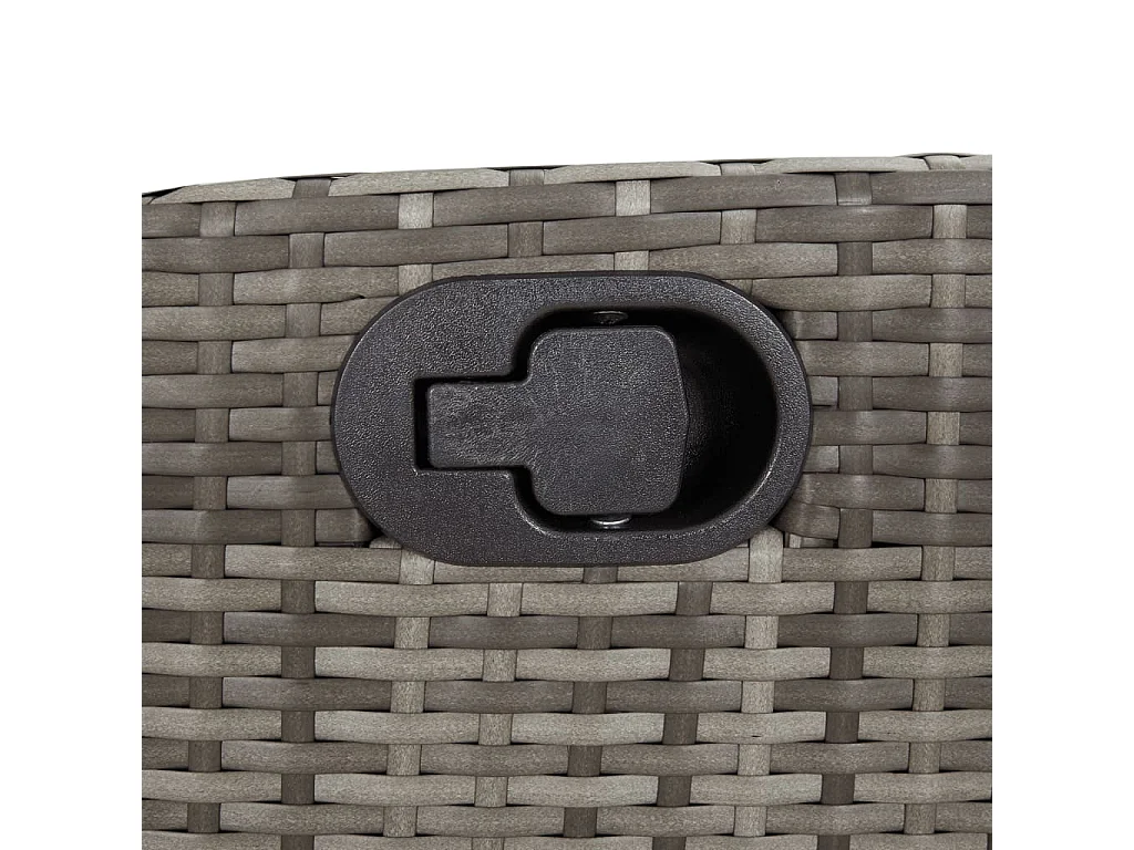 5-delige Tuinset met kussens poly rattan grijs