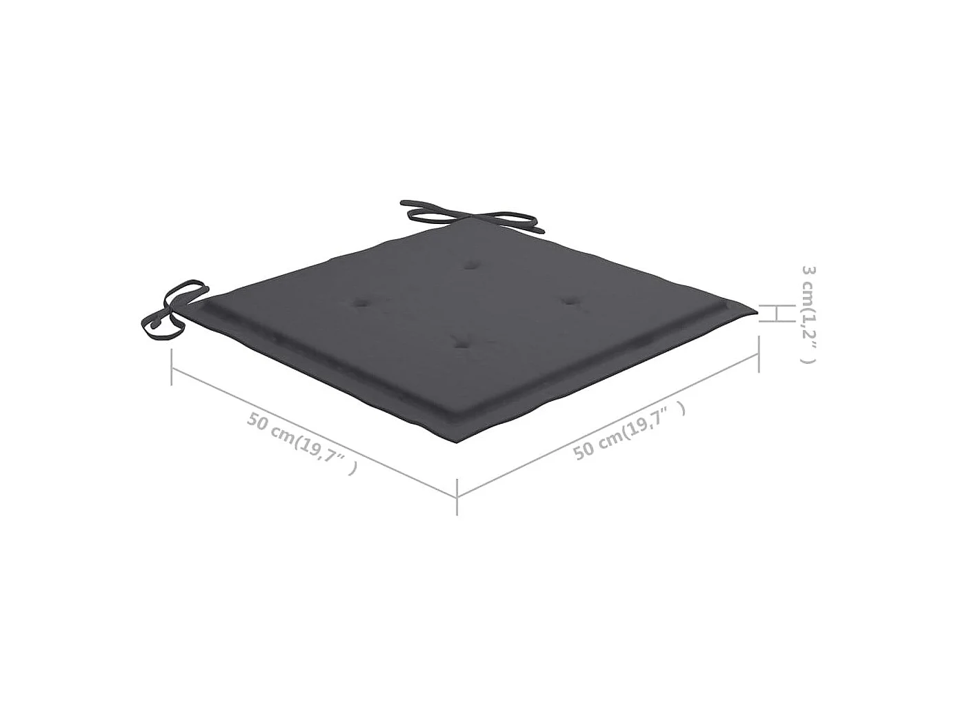 Sillas y mesita de jardín con cojines madera maciza acacia