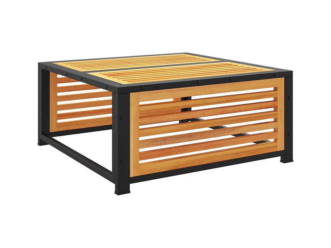 Salon de jardin avec coussins 6 pcs bois d'acacia solide