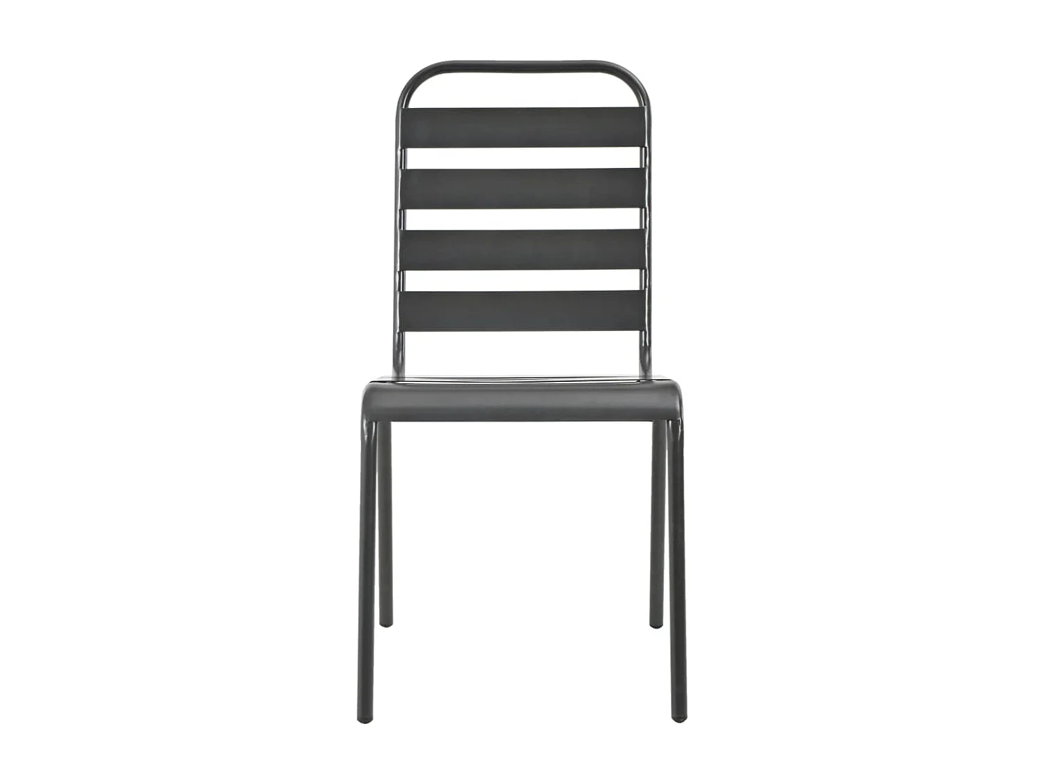 Ensemble de chaises de jardin empilables 3 pcs anthracite