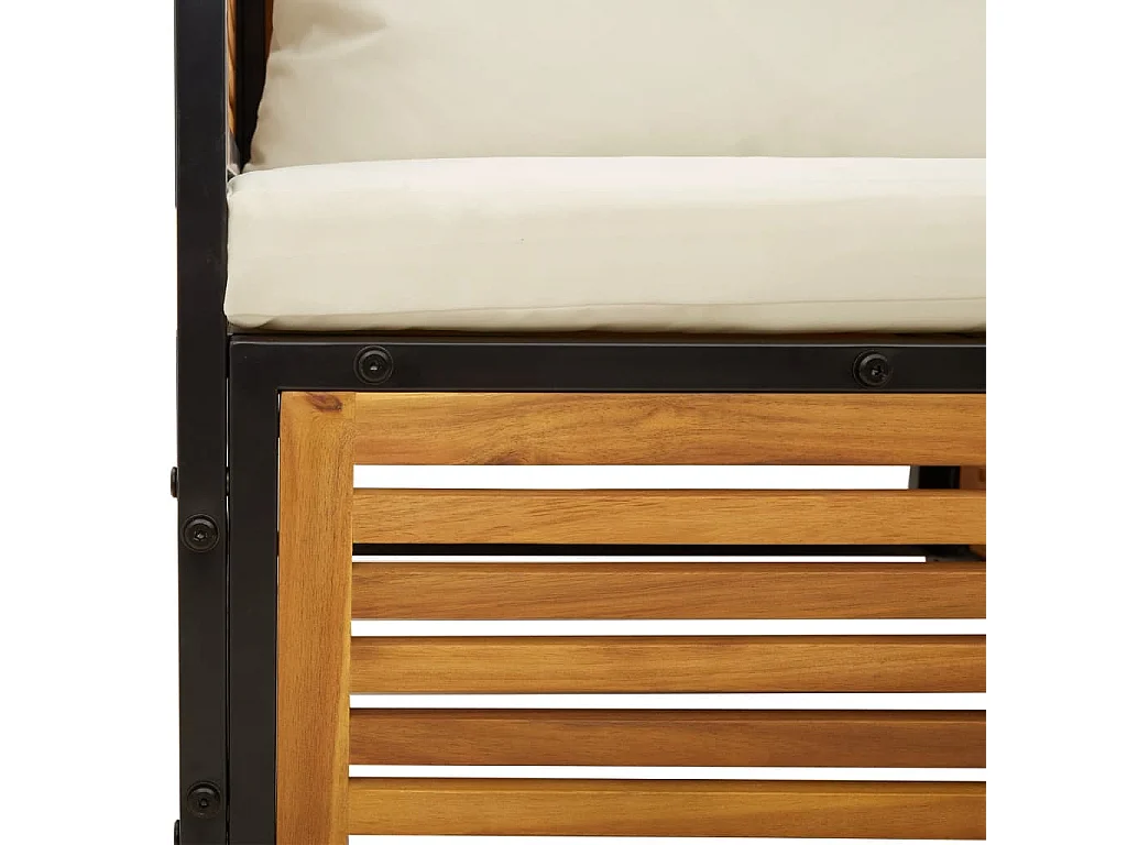 Set Divano da Giardino 7 pz con Cuscini Legno Massello Acacia