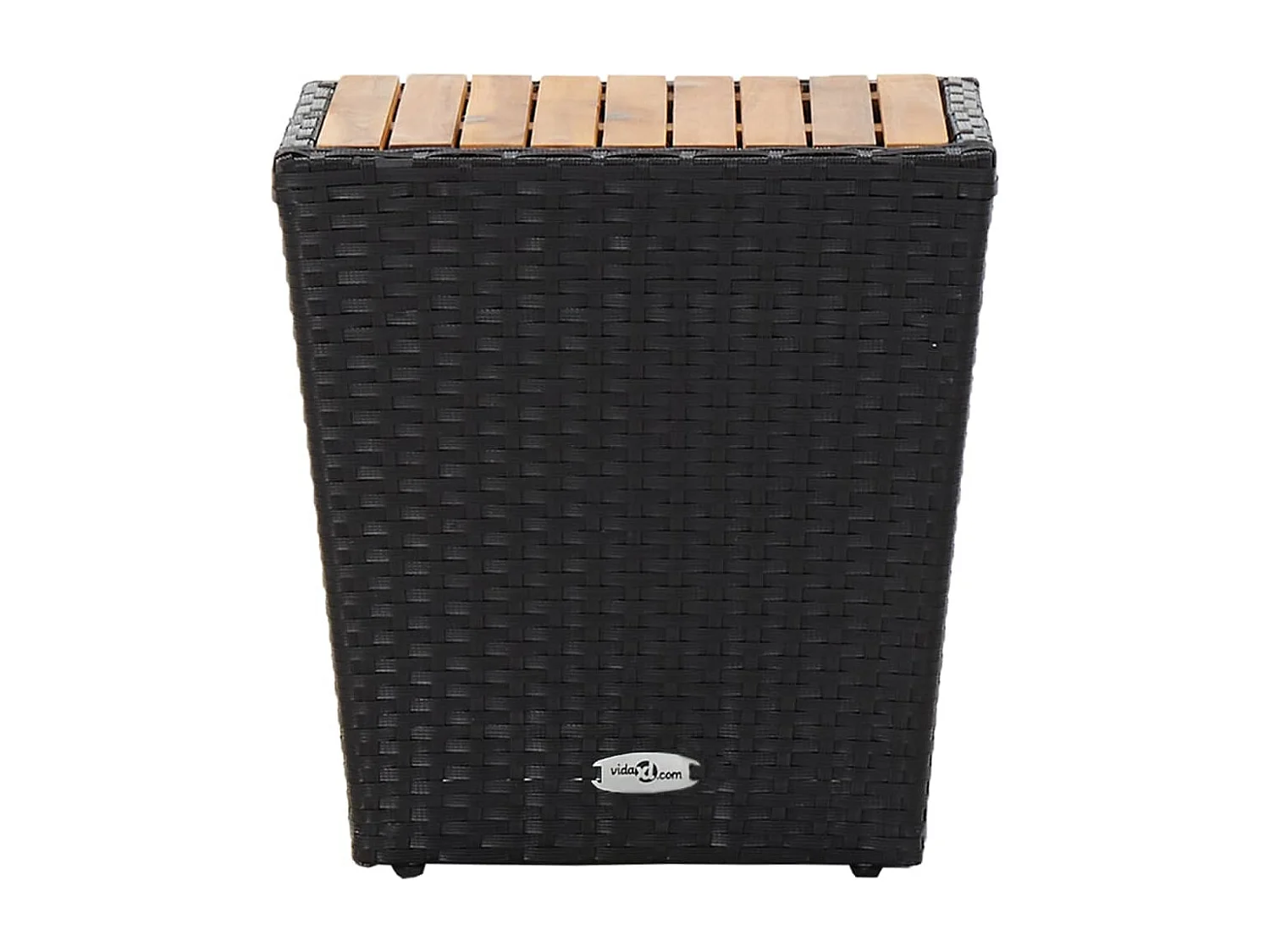 Ensemble de bistro de jardin 5pcs Résine tressée et acacia Noir