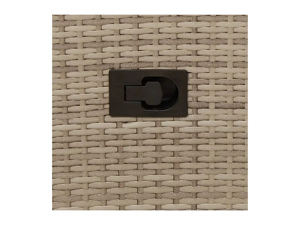 Ensemble de bistro 3 pcs avec coussins beige résine tressée