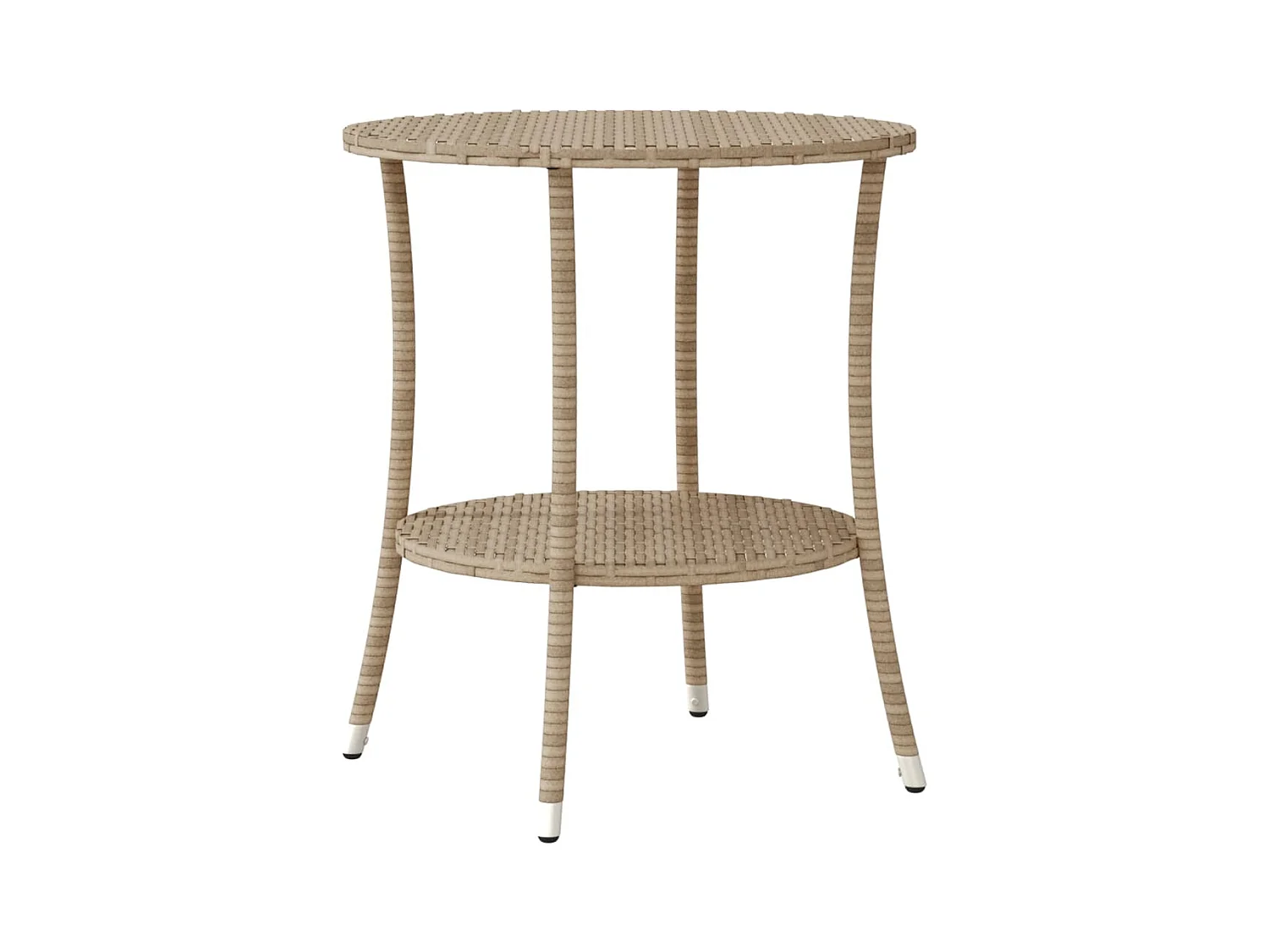 Ensemble de bistro 3 pcs avec coussins beige résine tressée