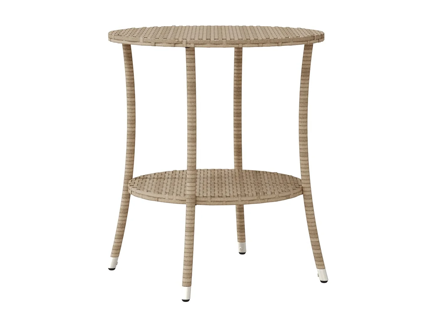 Ensemble de bistro 3 pcs avec coussins beige résine tressée