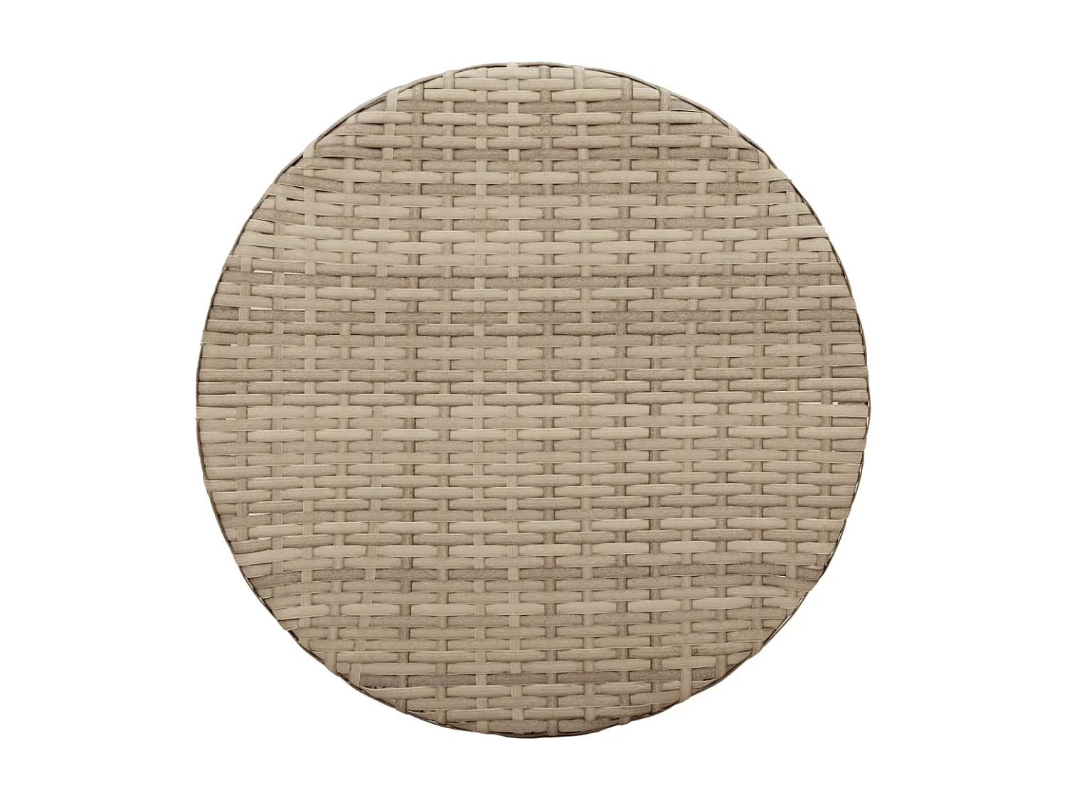 Ensemble de bistro 3 pcs avec coussins beige résine tressée