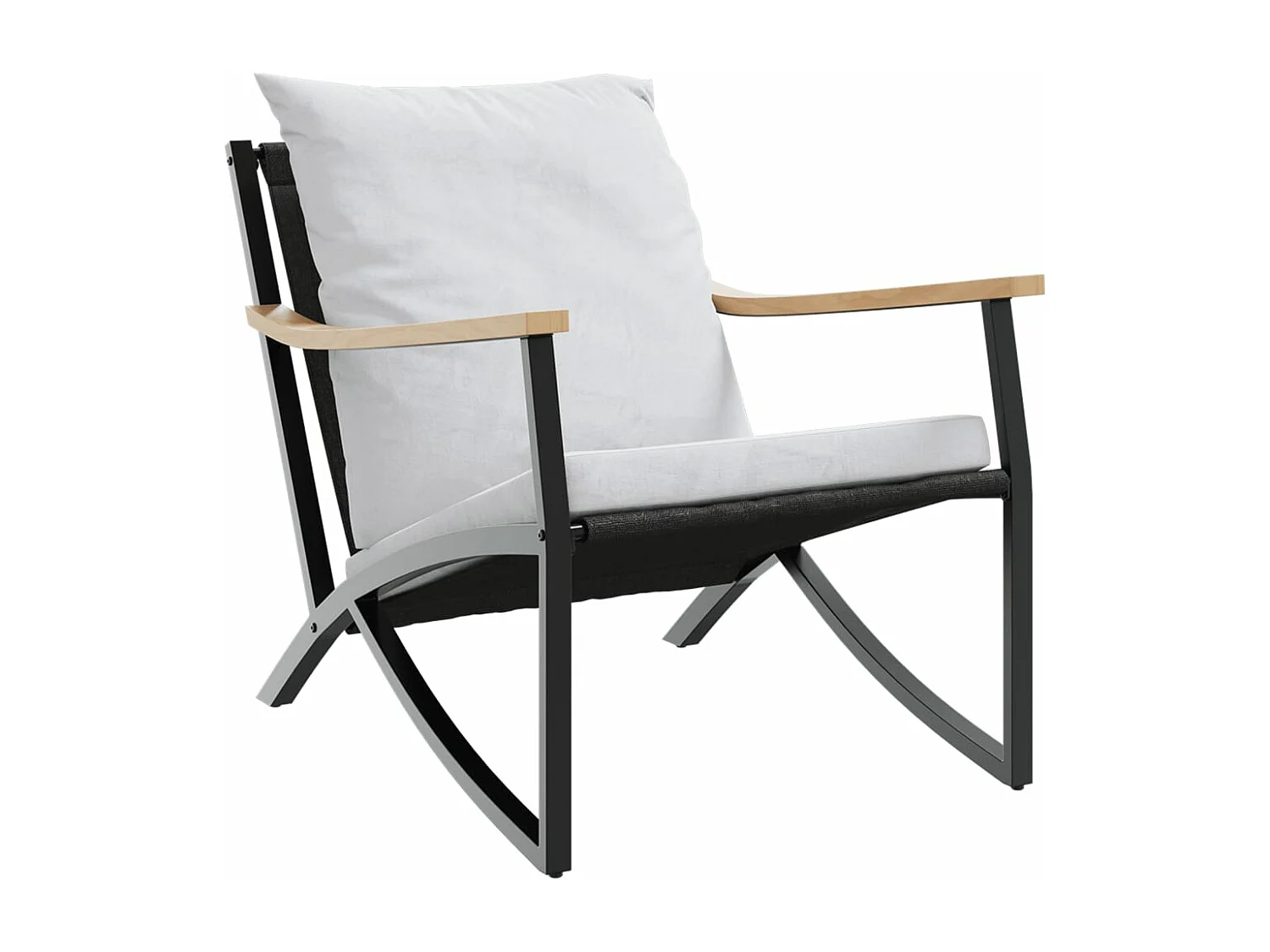 Ensemble de meubles de balcon avec coussins 3 pcs noir acier