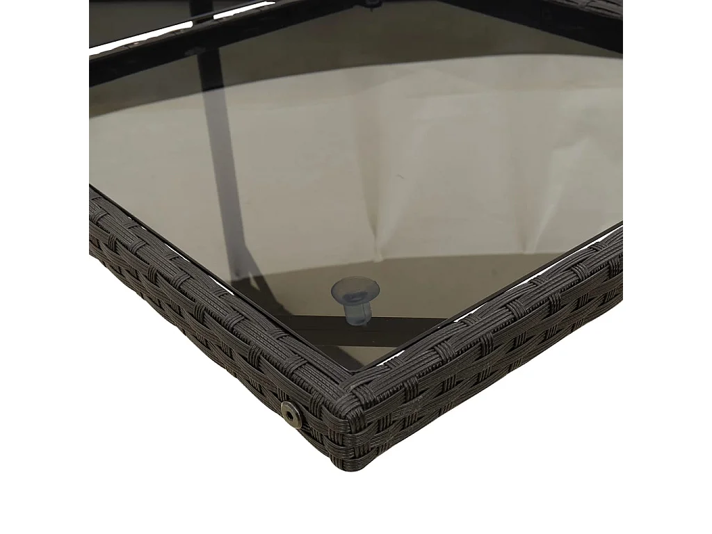 Set da Pranzo da Giardino 13pz con Cuscini Nero in Polyrattan