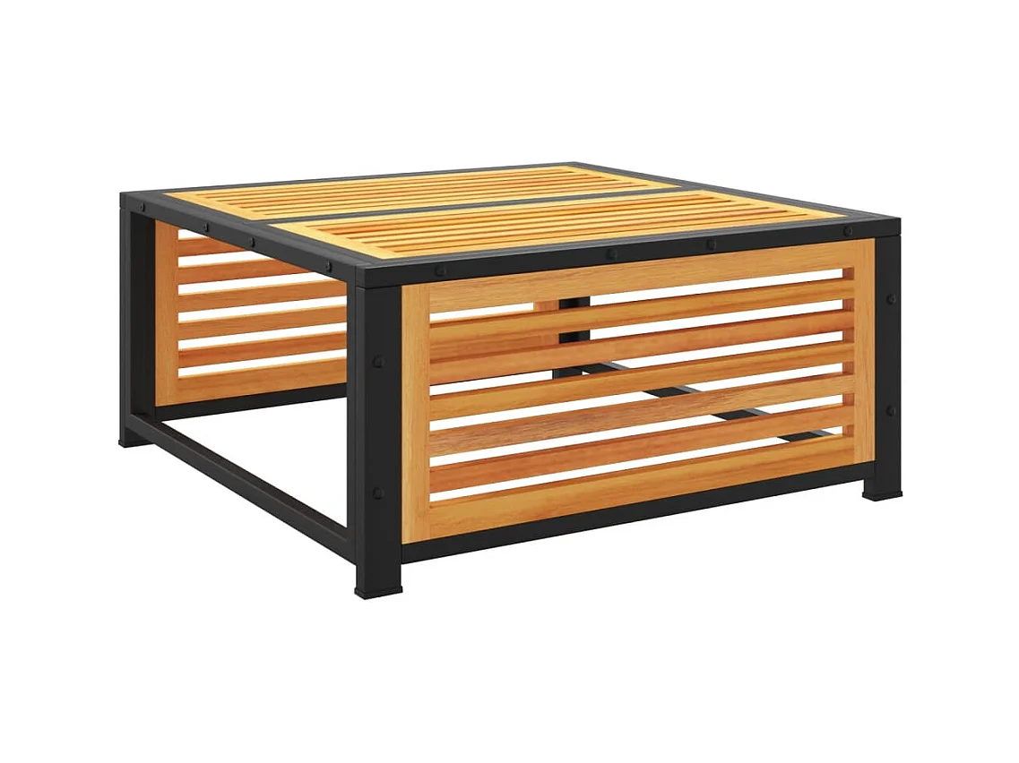 Salon de jardin avec coussins 9 pcs bois massif d'acacia