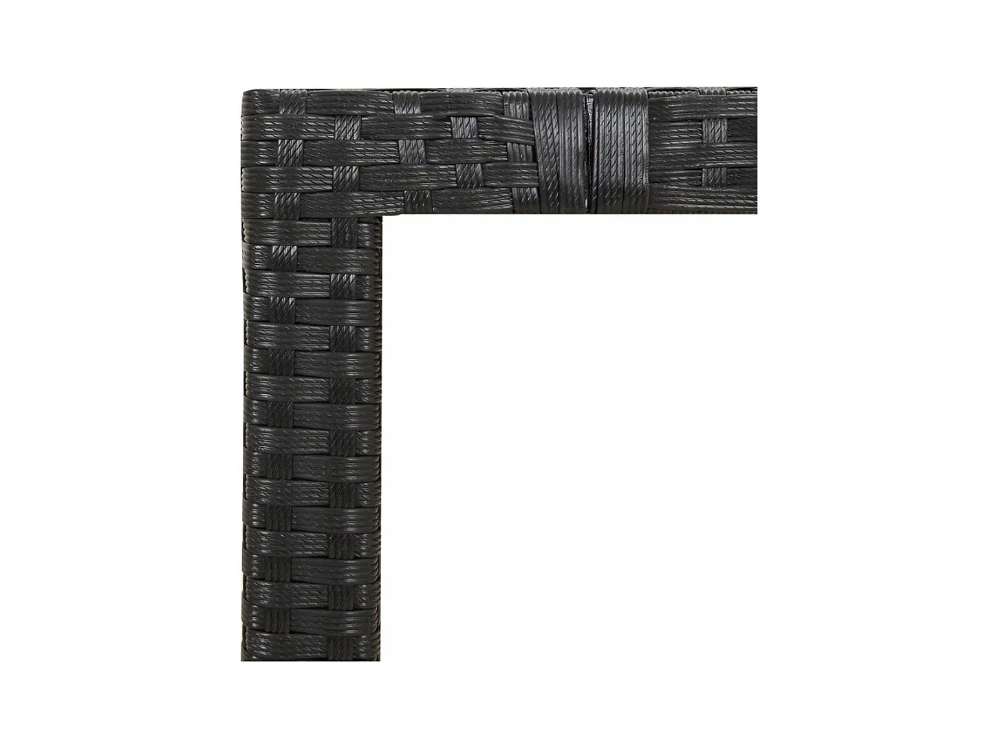 7-tlg. Garten-Essgruppe mit Kissen Schwarz Poly Rattan
