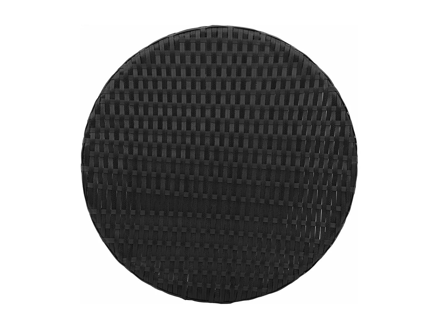 Set da Bistrò 3 pz con Cuscini Nero in Polyrattan