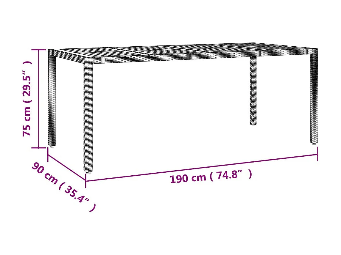 Set de comedor de jardín 9 pzas y cojines ratán sintético negro