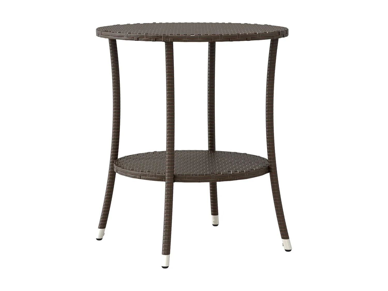 3-delige Bistroset met kussens poly rattan bruin