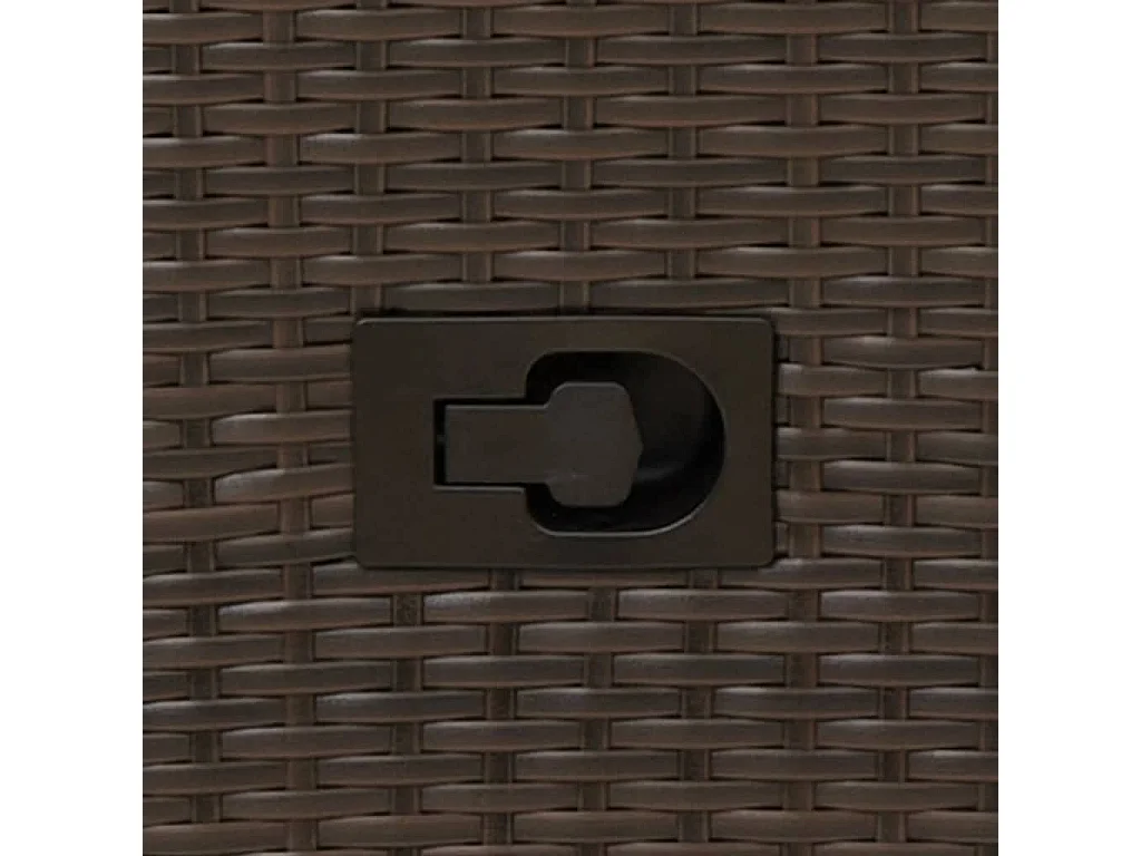 Set Bistrò 3 pz con Cuscini Marrone in Polyrattan