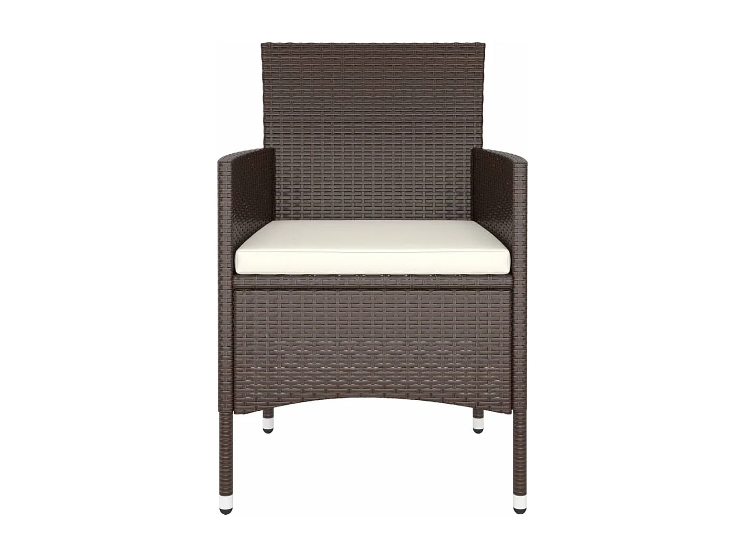 5-tlg. Garten-Essgruppe Poly Rattan Braun