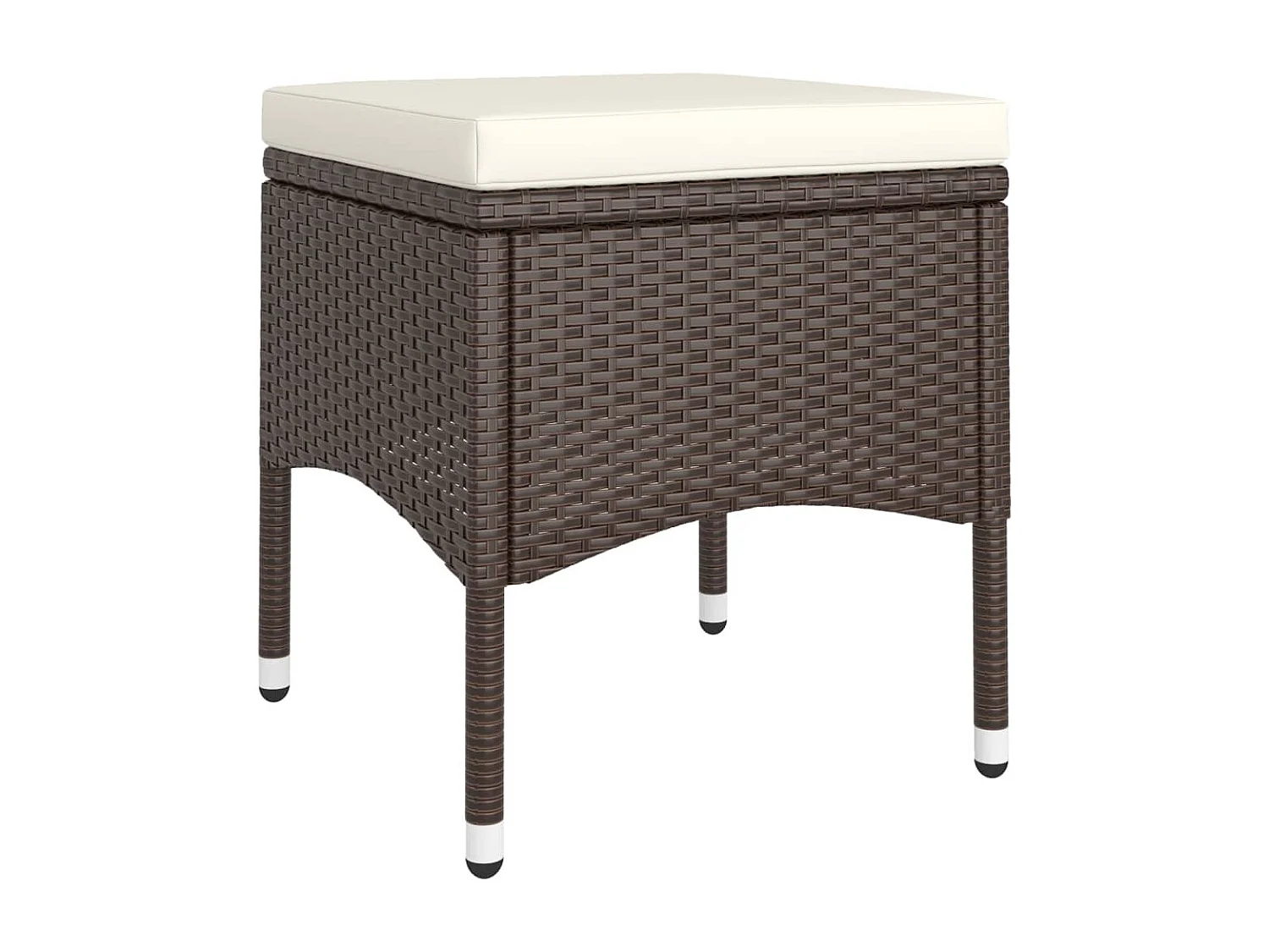 5-tlg. Garten-Essgruppe Poly Rattan Braun