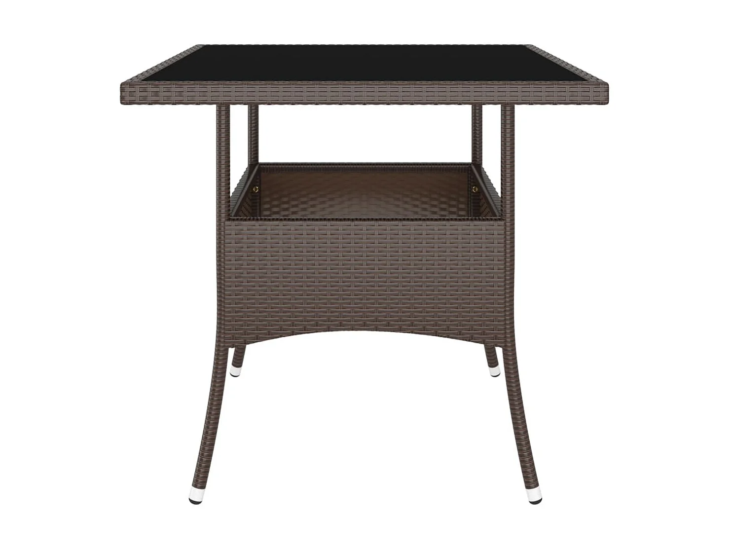 5-tlg. Garten-Essgruppe Poly Rattan Braun