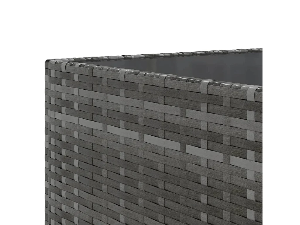 Set de muebles de jardín 6 pzas y cojines ratán sintético gris