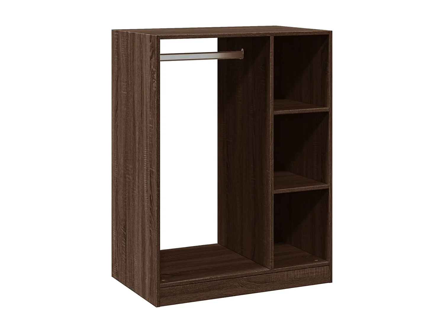 Kleiderschrank aus brauner Eiche, 77 x 48 x 102 cm, Holzwerkstoff