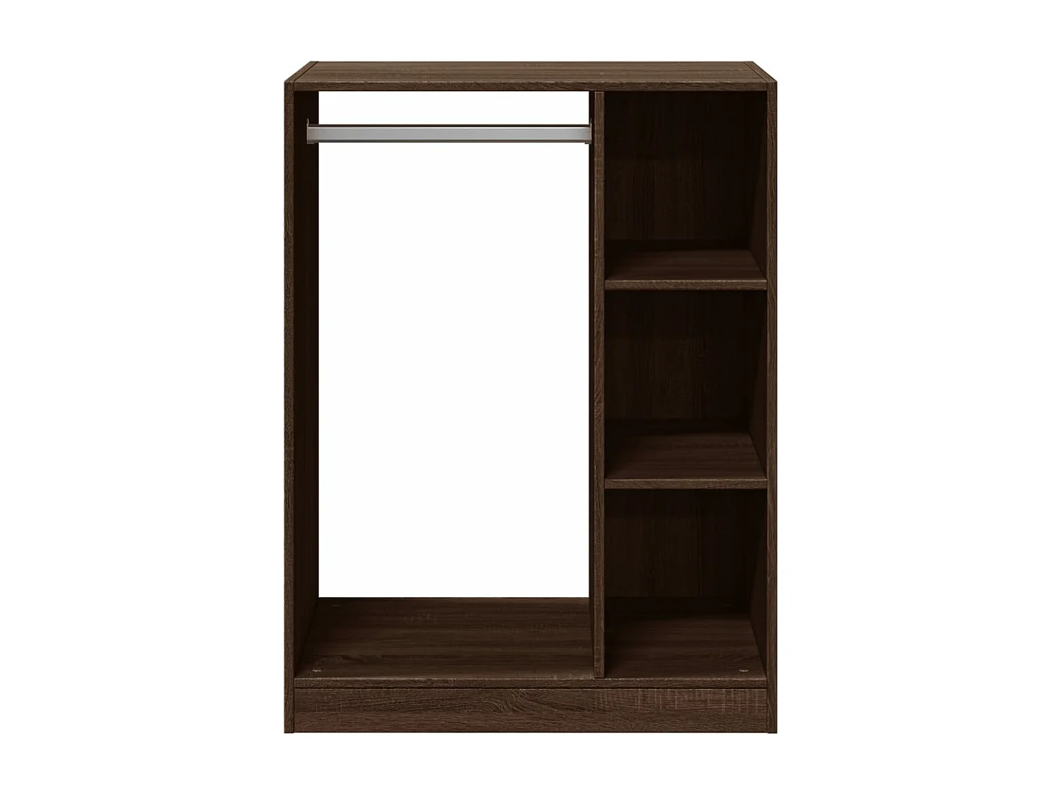 Kleiderschrank aus brauner Eiche, 77 x 48 x 102 cm, Holzwerkstoff
