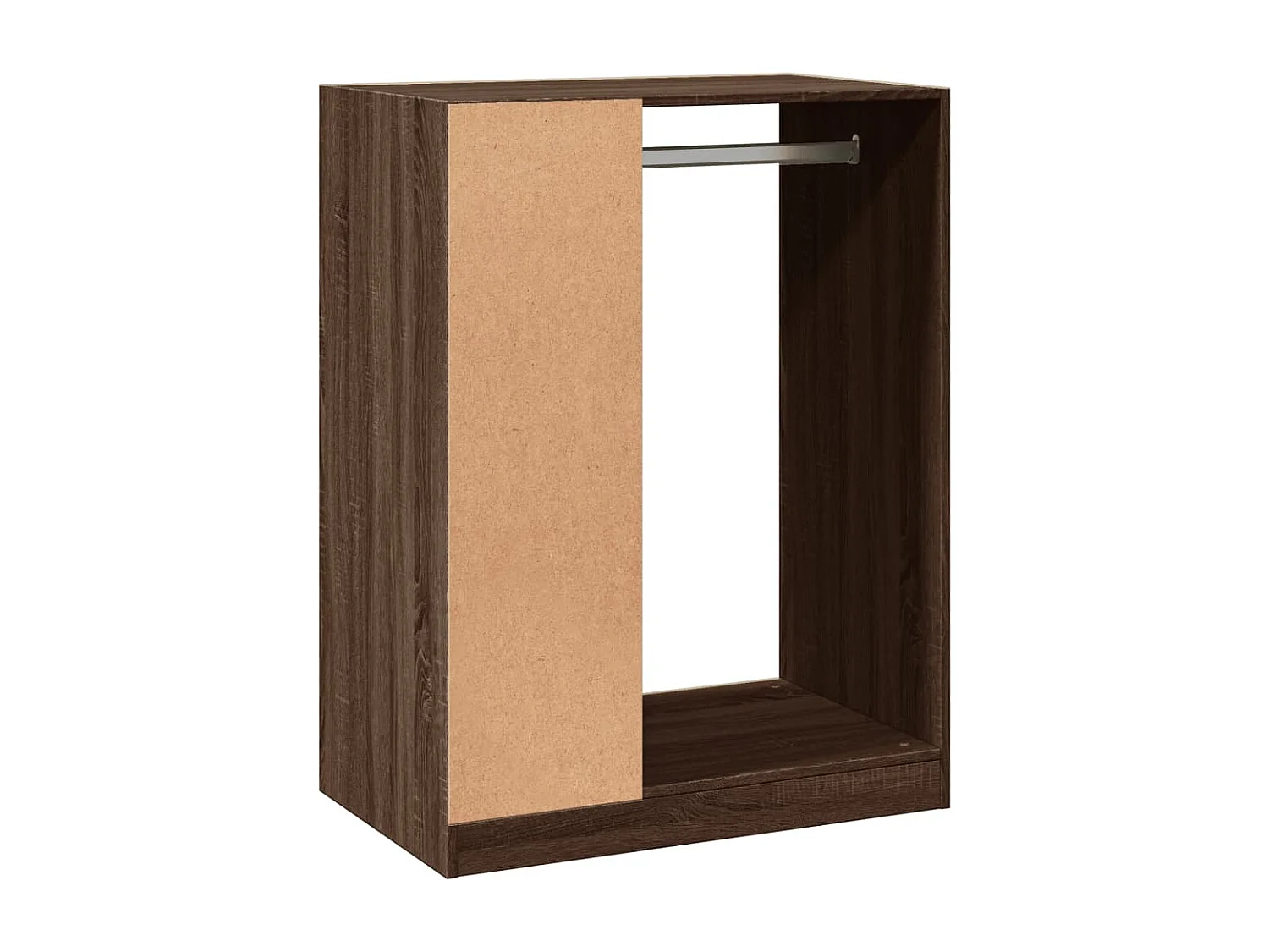 Kleiderschrank aus brauner Eiche, 77 x 48 x 102 cm, Holzwerkstoff
