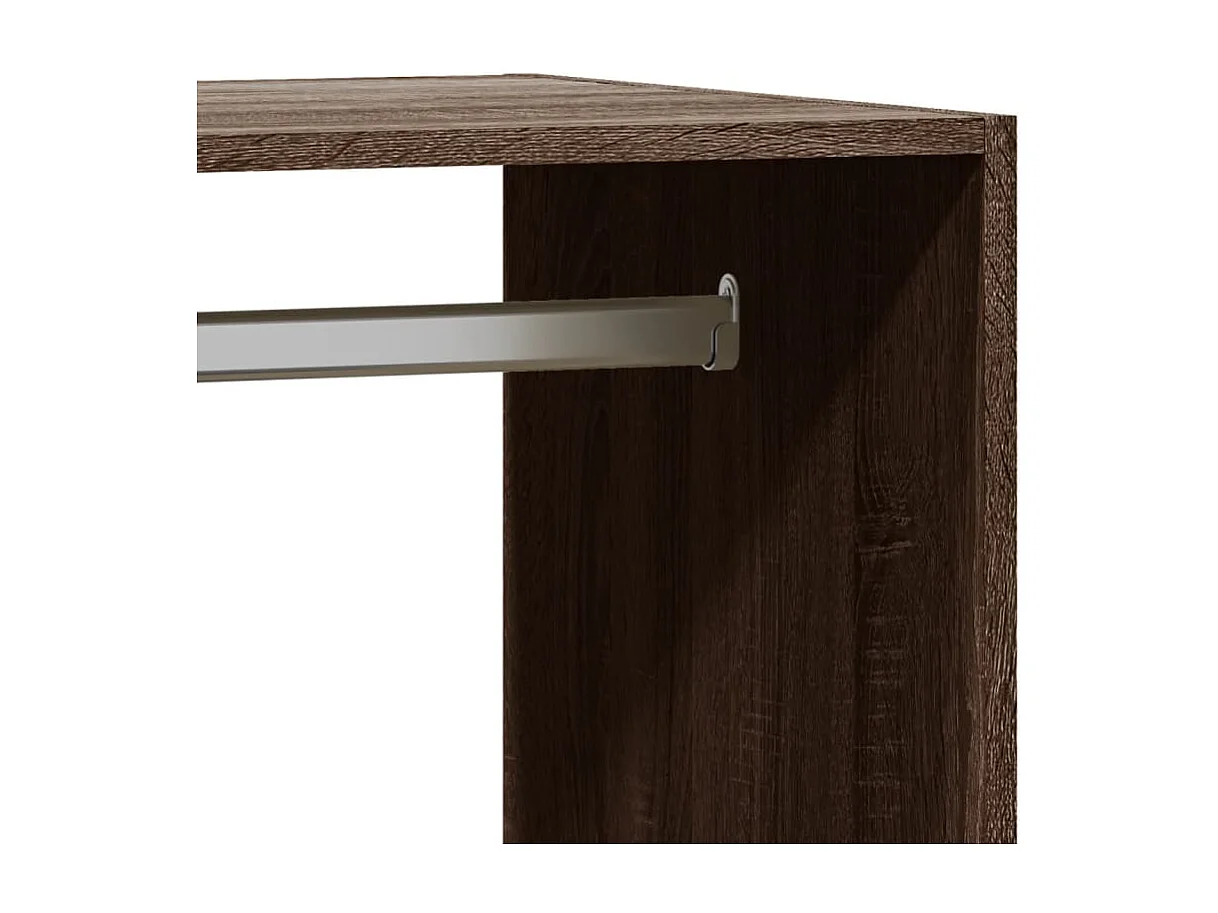 Kleiderschrank aus brauner Eiche, 77 x 48 x 102 cm, Holzwerkstoff
