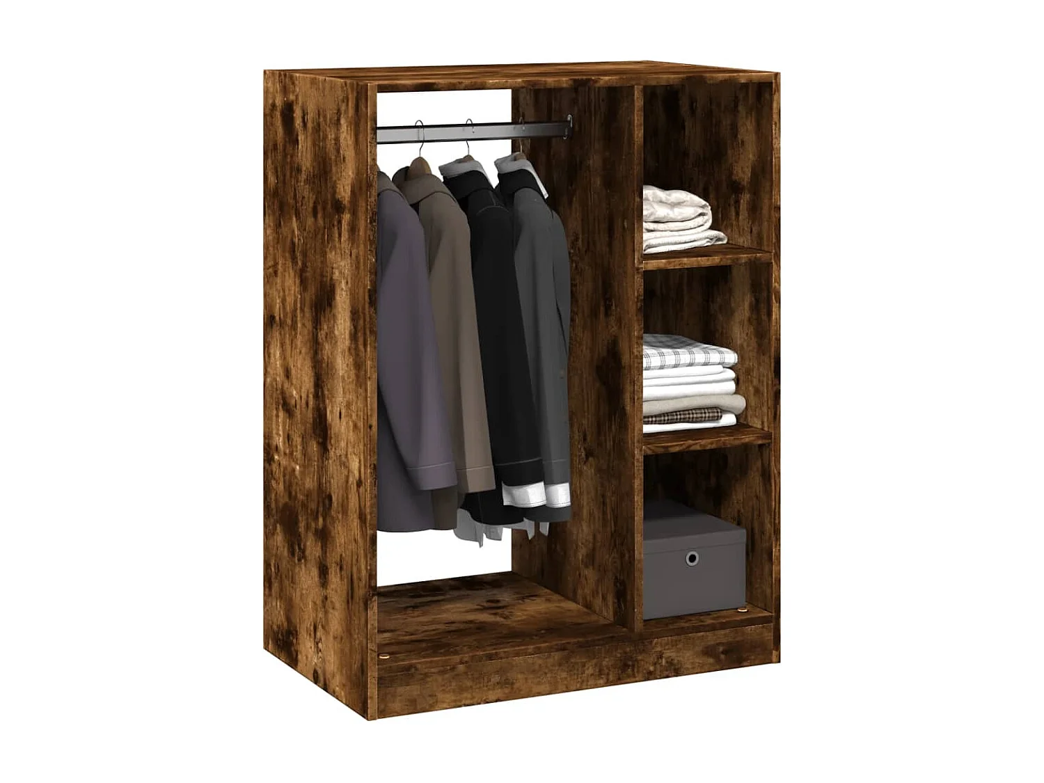 Armadio in rovere affumicato 77x48x102 cm in multistrato