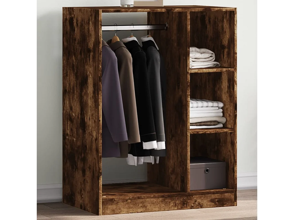 Armadio in rovere affumicato 77x48x102 cm in multistrato