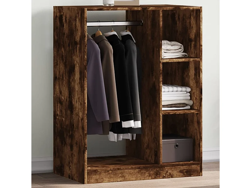 Kleiderschrank aus geräucherter Eiche, 77 x 48 x 102 cm, Holzwerkstoff