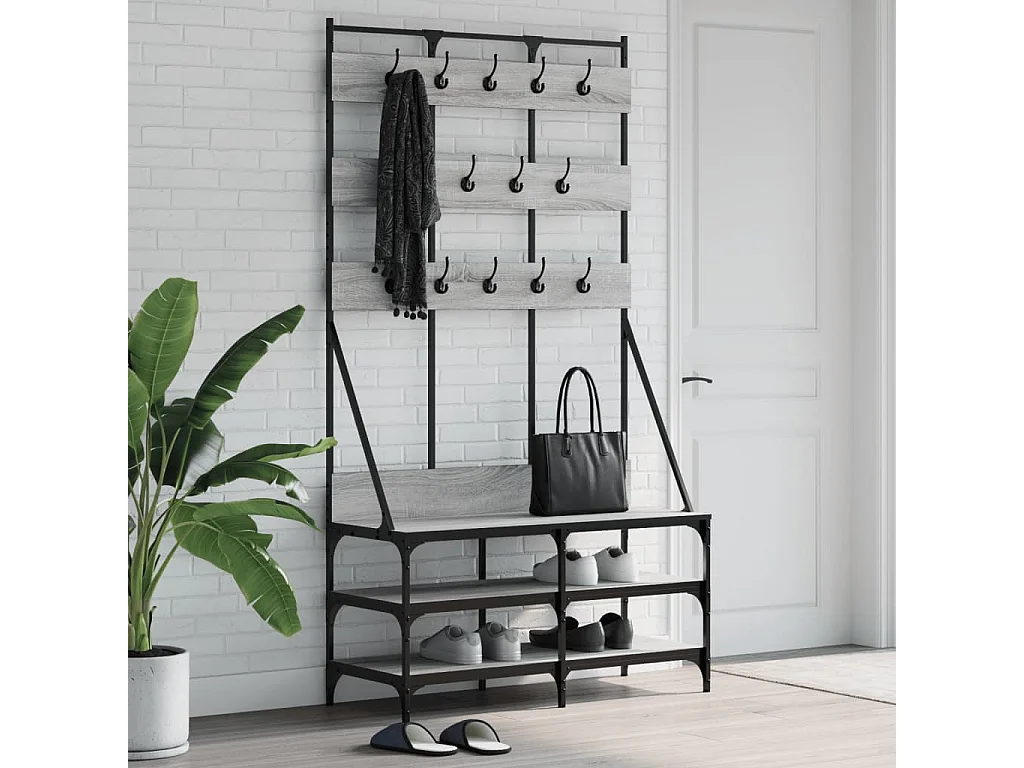 Kleiderständer und Schuhaufbewahrung Sonomagrau