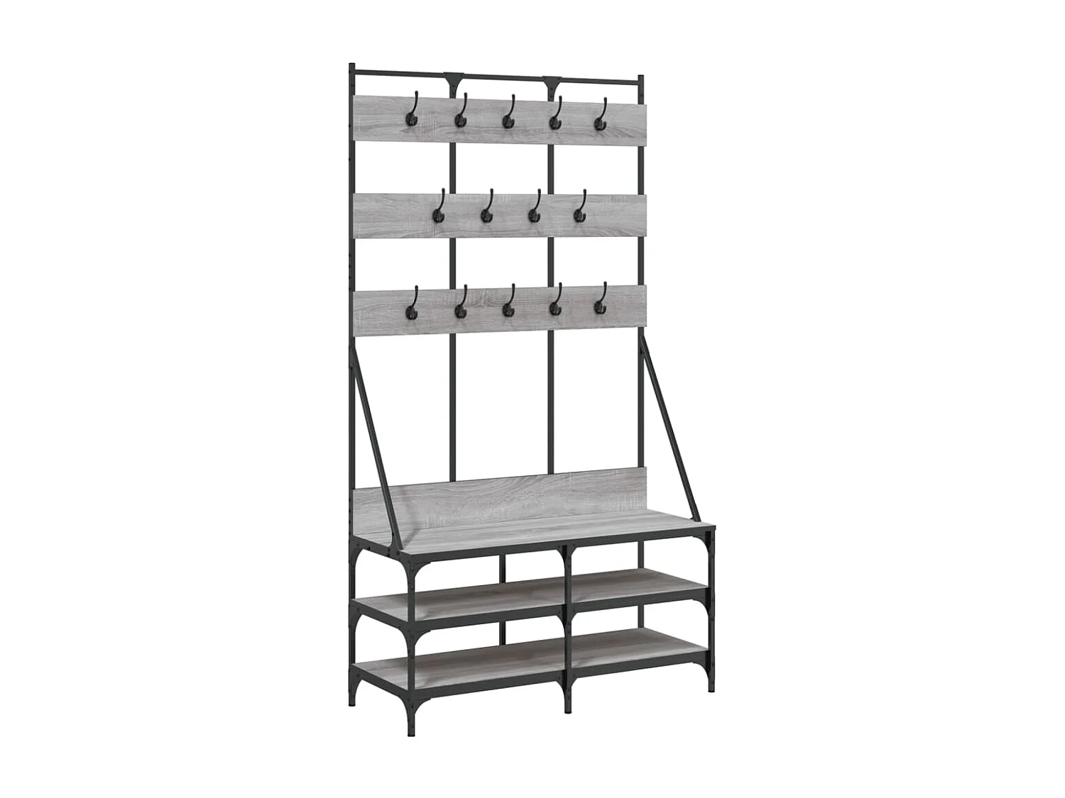 Kleiderständer und Schuhaufbewahrung Sonomagrau