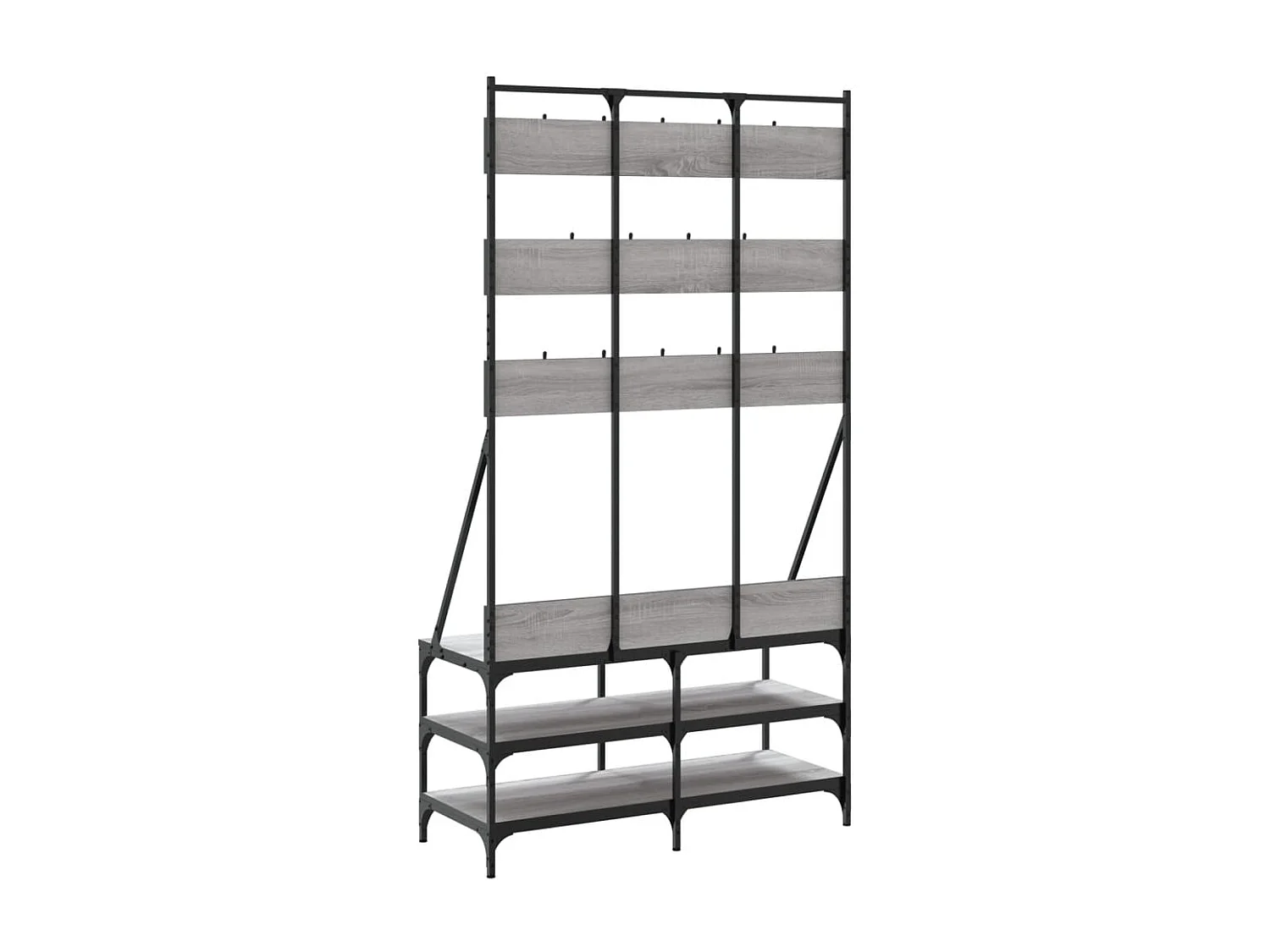 Kleiderständer und Schuhaufbewahrung Sonomagrau