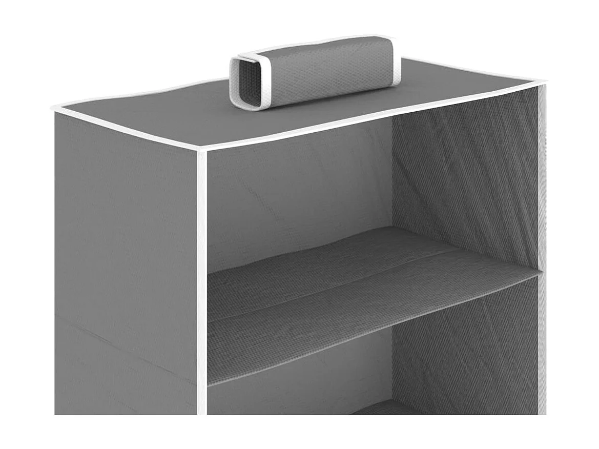 Hangende opbergplanken 2 stuks 6 niveaus Stof