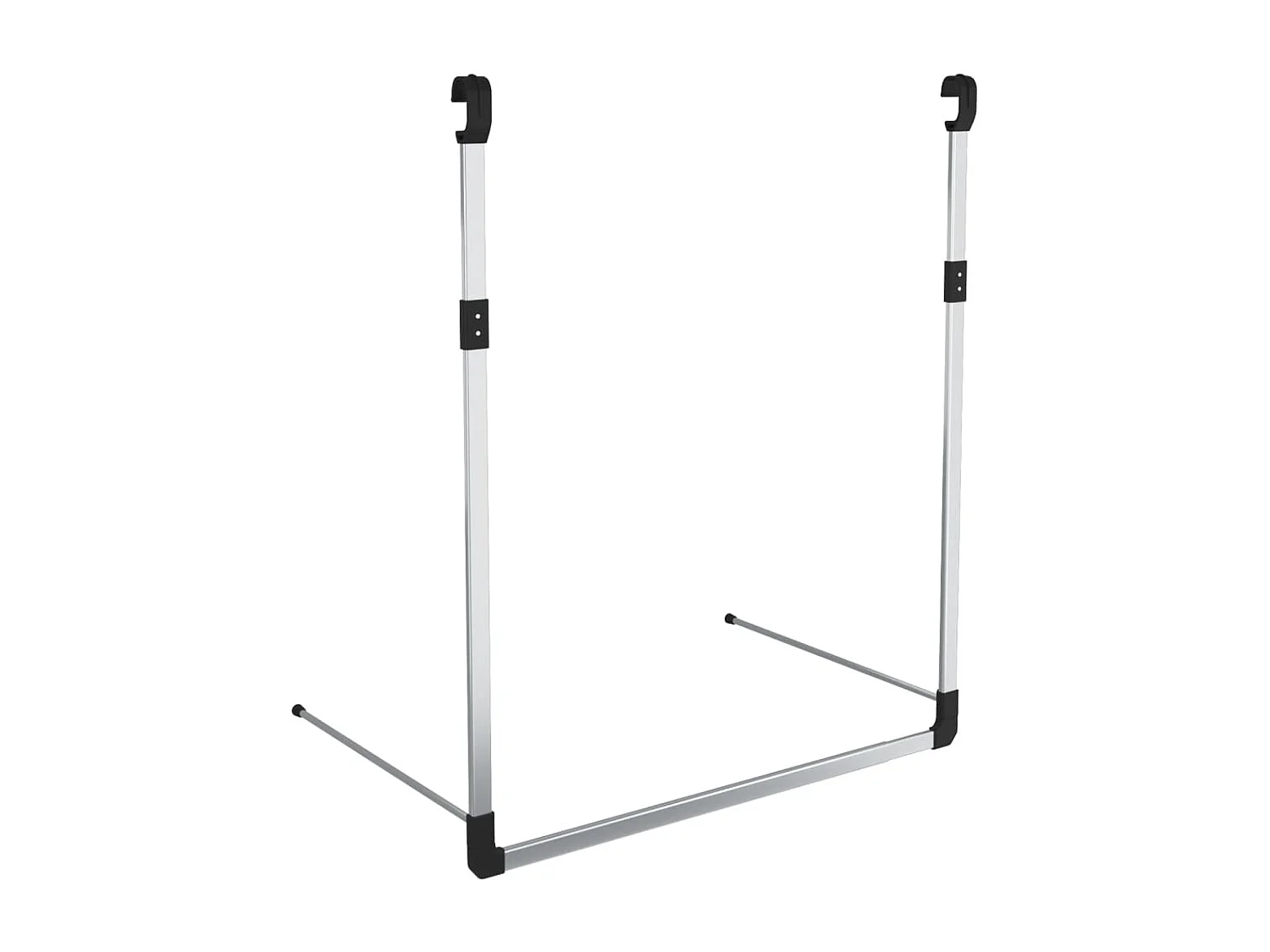 Rail de suspension de garde-robe télescopique Argenté