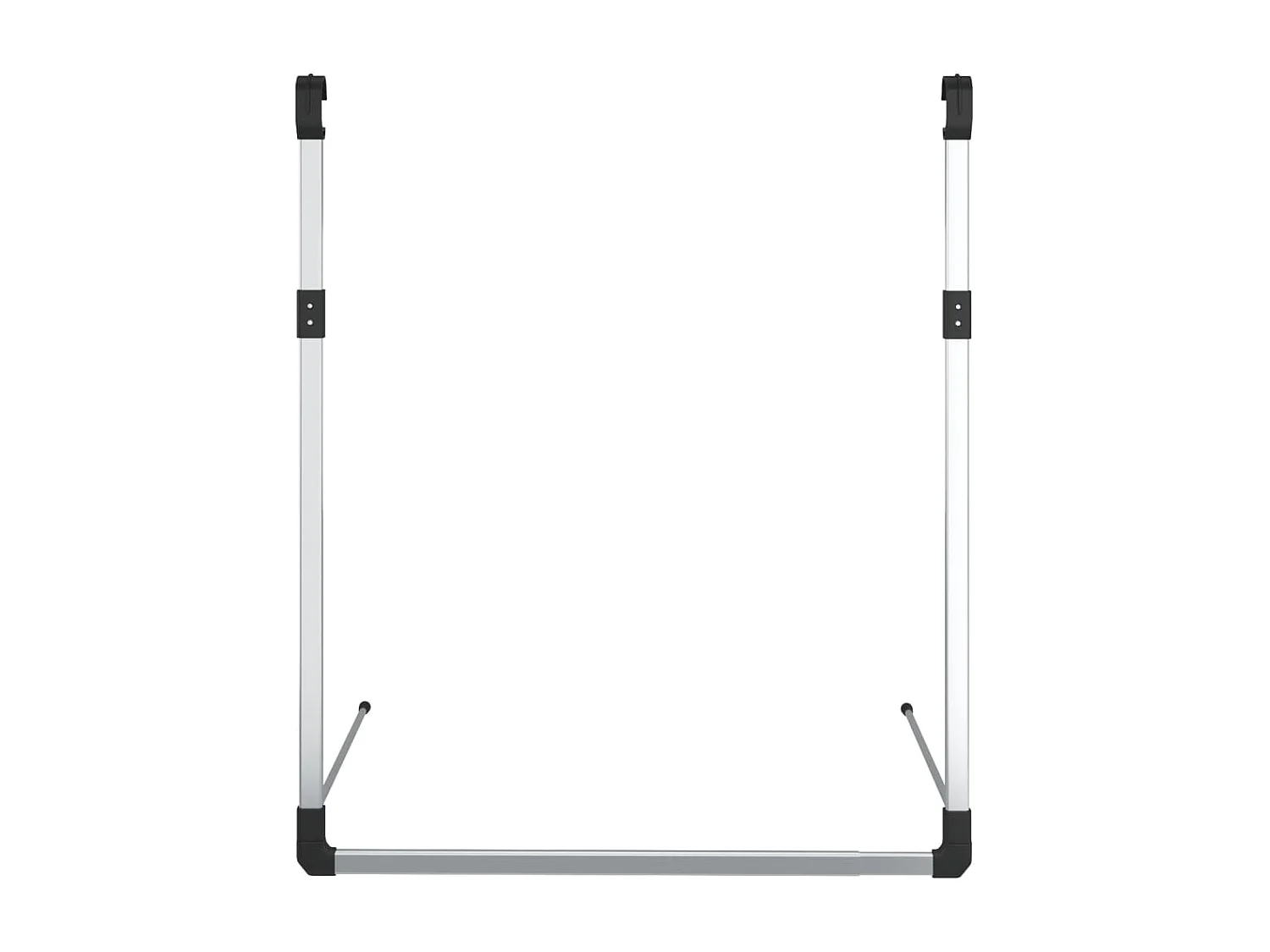 Rail de suspension de garde-robe télescopique Argenté