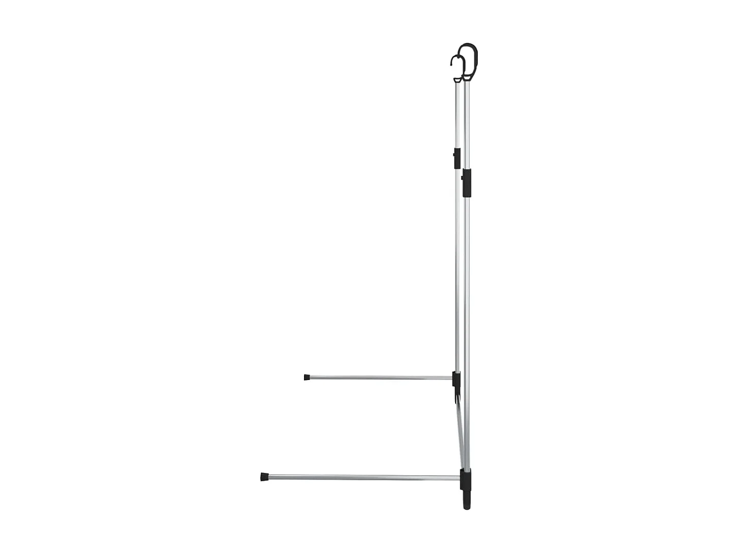 Rail de suspension de garde-robe télescopique Argenté