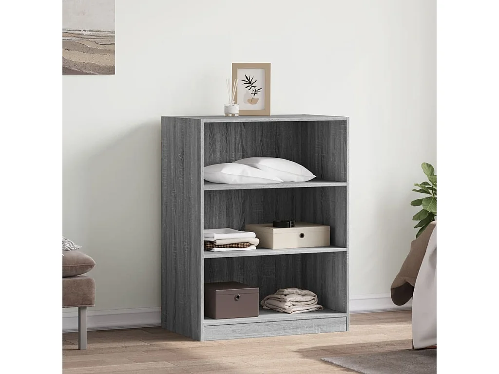 Armario Sonoma gris 77x48x102 cm madera contrachapada