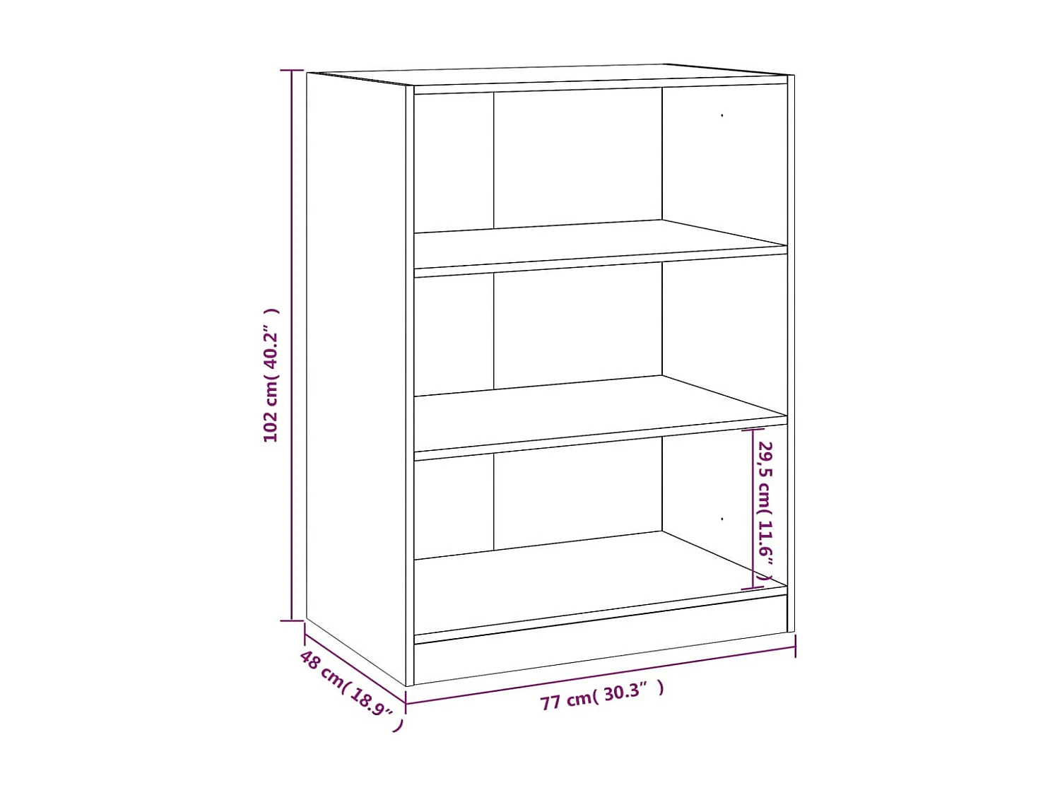 Armario Sonoma gris 77x48x102 cm madera contrachapada