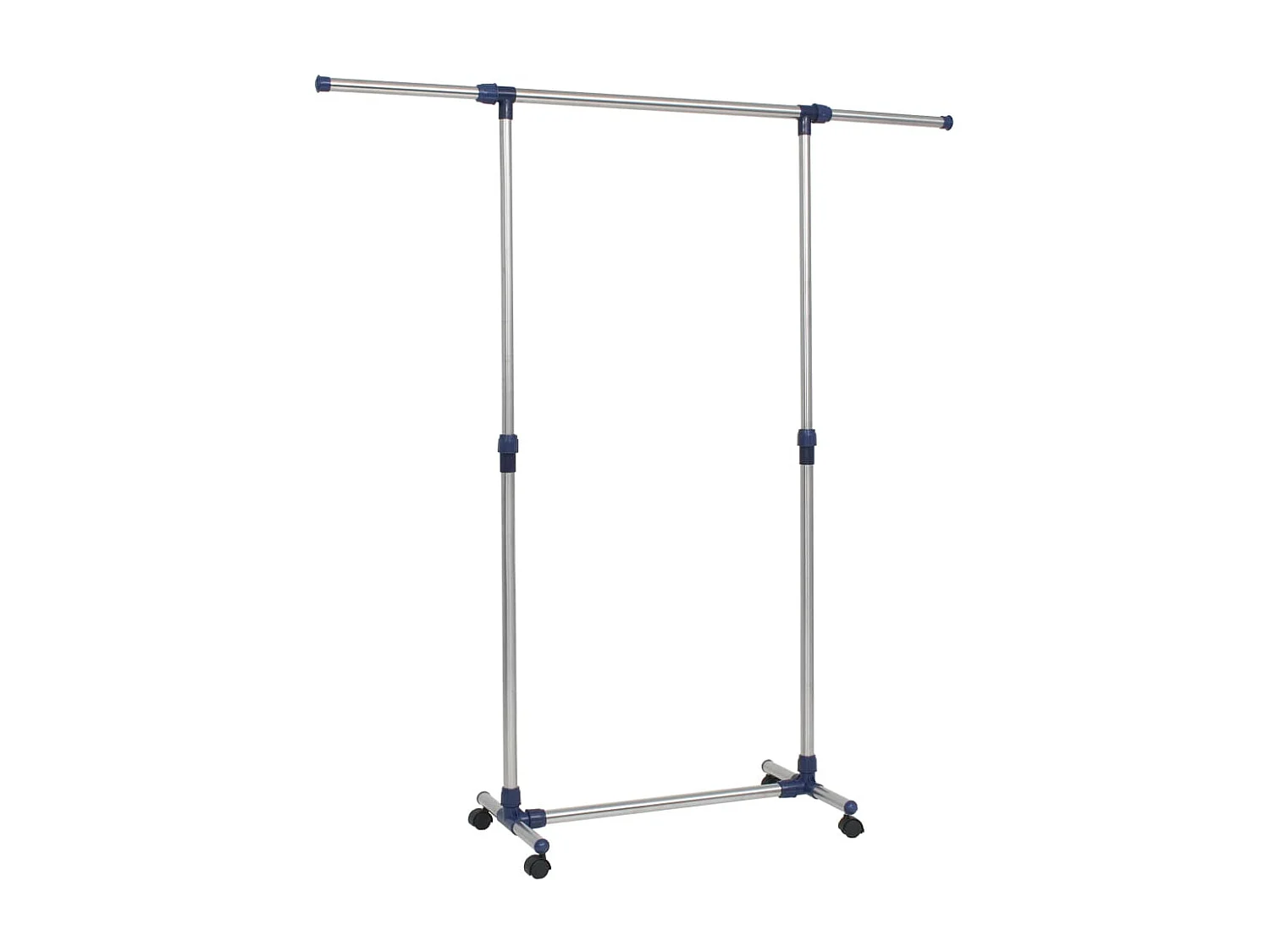 Perchero regulable Acero inoxidable 165x44x150 cm Plata