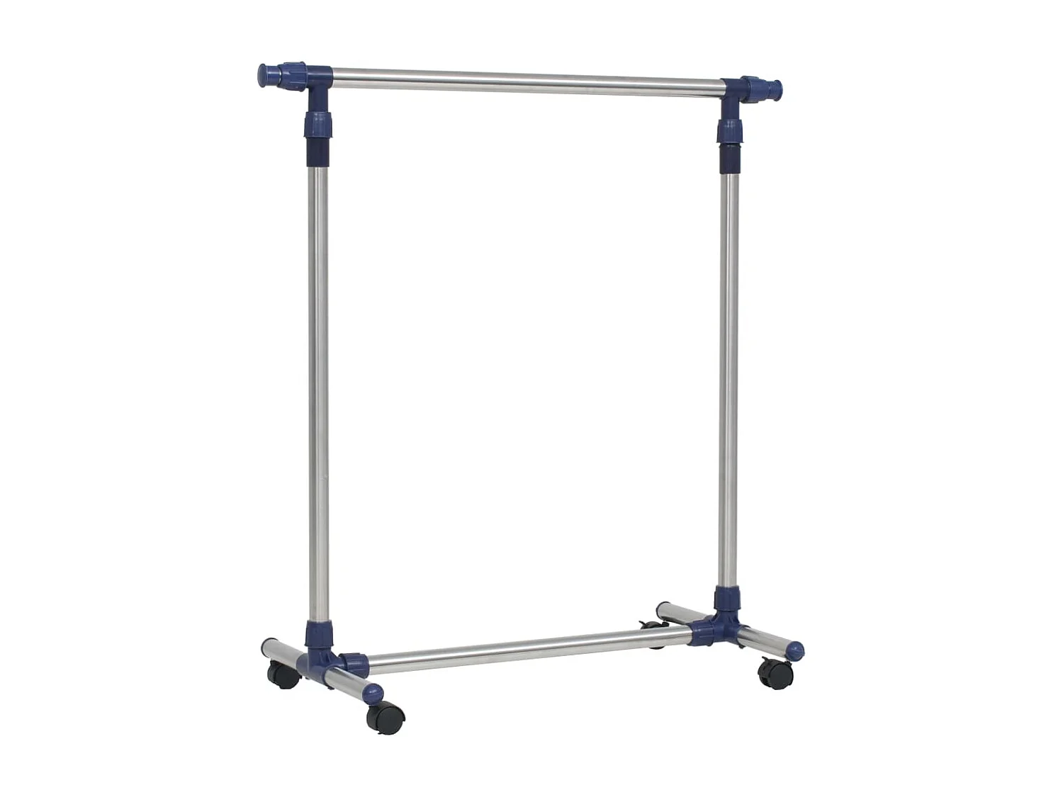 Porte-vêtements réglable Acier inoxydable 165x44x150 cm Argenté