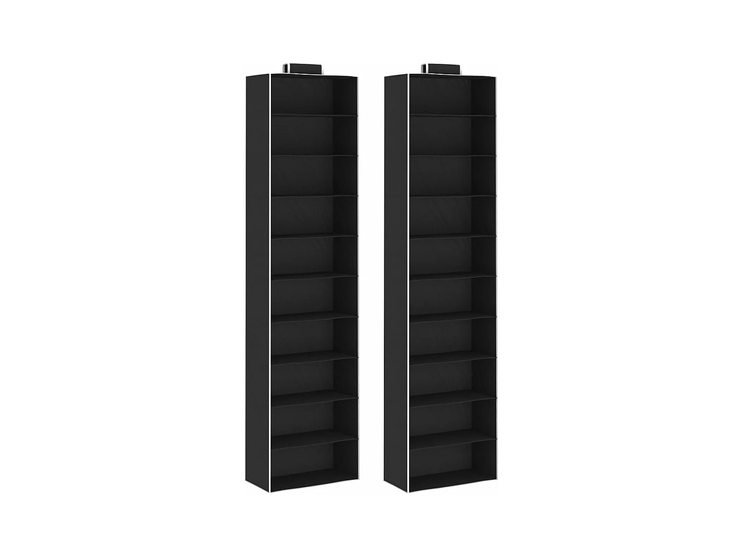 Étagères suspendues de rangement 2 pcs 10 niveaux Tissu