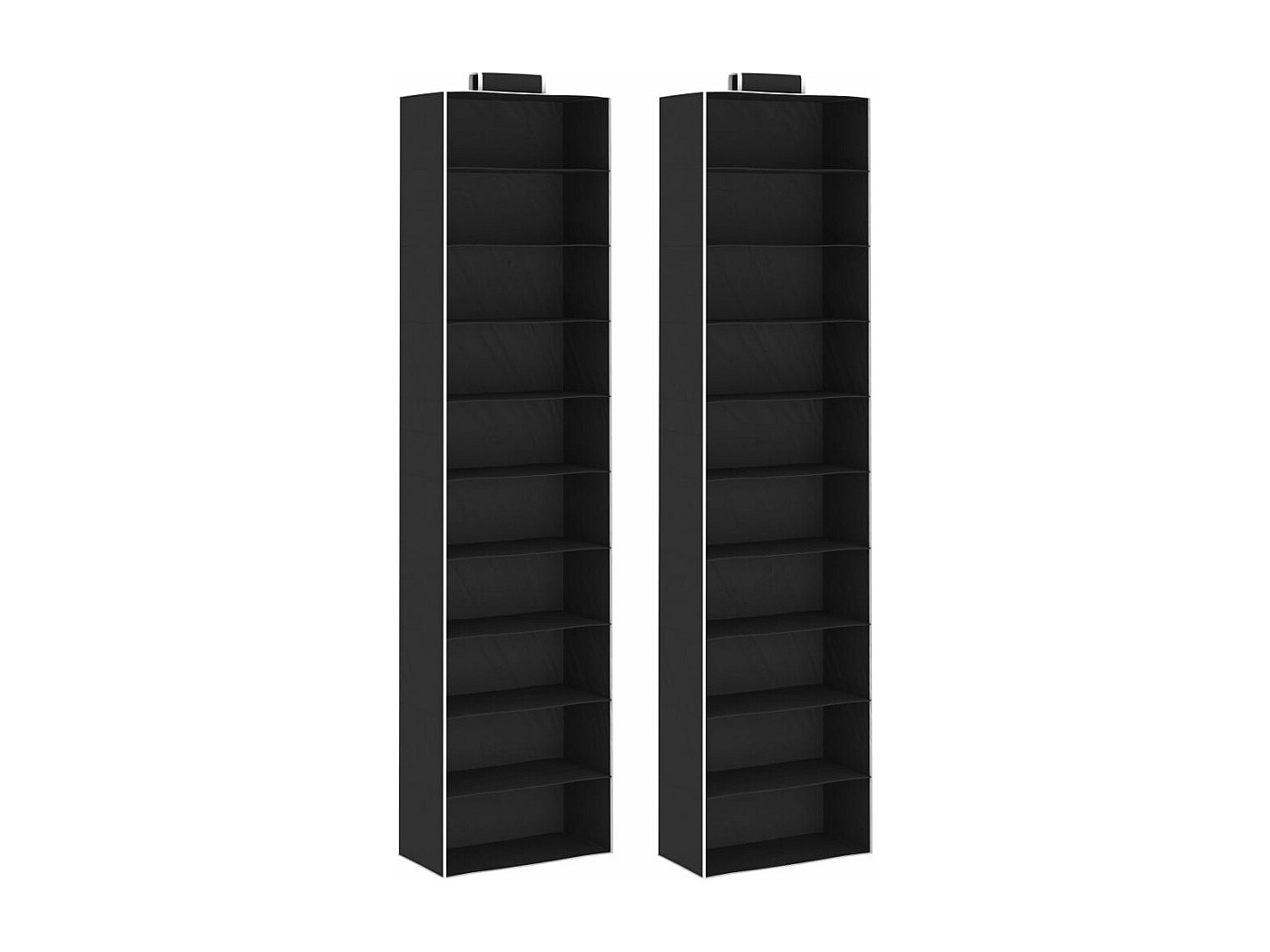 Cestini Sospesi Sotto Ripiano In Filo Metallico - 2 Pezzi, Nero, Per Cucina, Scrivania, Dispensa